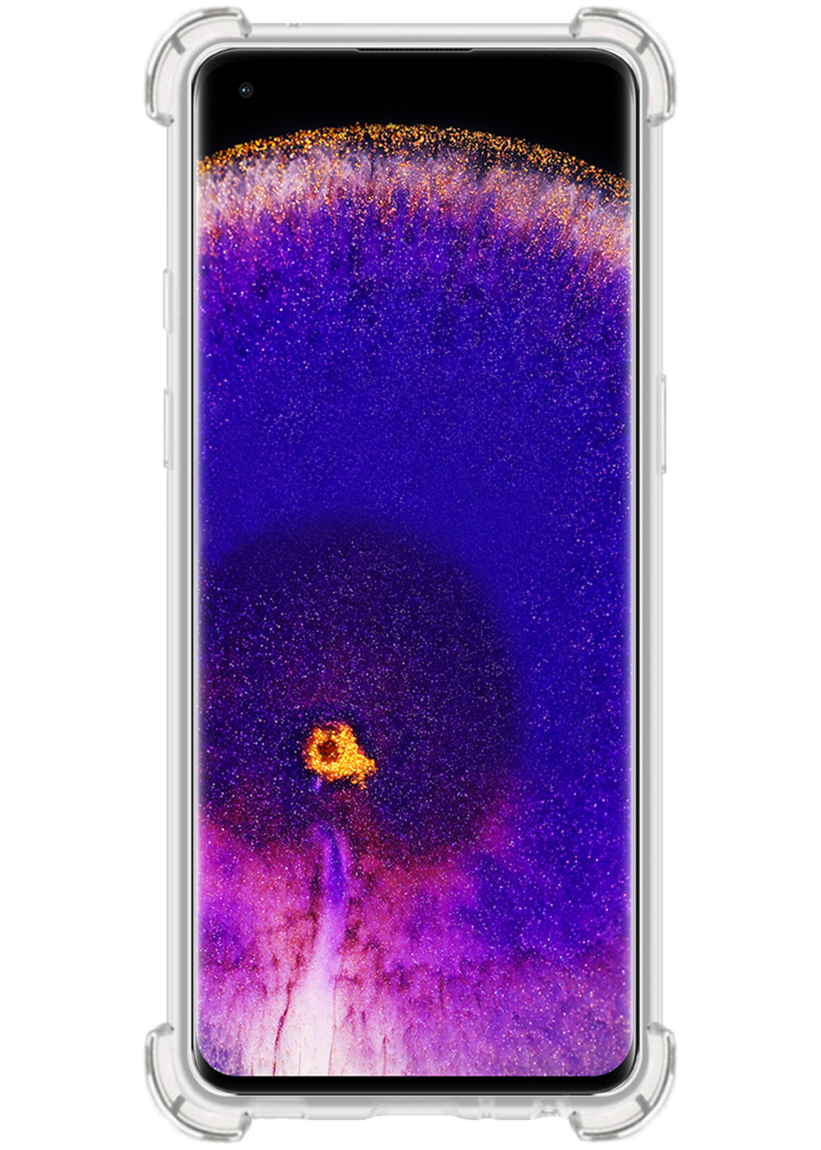 BTH OPPO Find X5 Hoesje Siliconen Shock Proof Case Hoes - OPPO Find X5 Hoes Cover Case Shockproof - Transparant