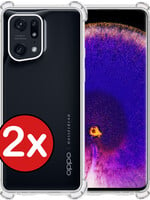 BTH BTH OPPO Find X5 Hoesje Shockproof - Transparant - 2 PACK