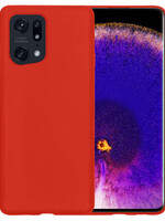 BTH BTH OPPO Find X5 Hoesje Siliconen - Rood