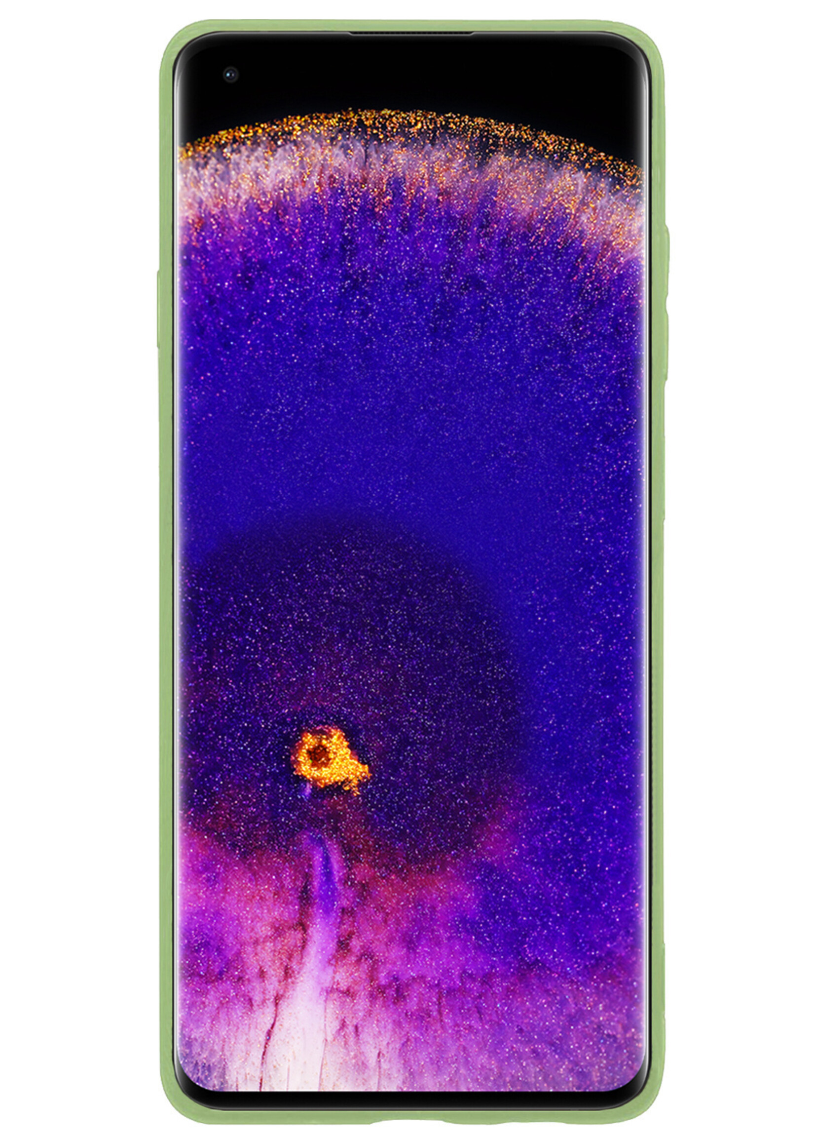 BTH Hoesje Geschikt voor OPPO Find X5 Hoesje Siliconen Case Hoes Met 2x Screenprotector - Hoes Geschikt voor OPPO X5 Hoes Cover Case - Groen