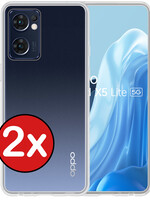 BTH BTH OPPO Find X5 Lite Hoesje Siliconen - Transparant - 2 PACK