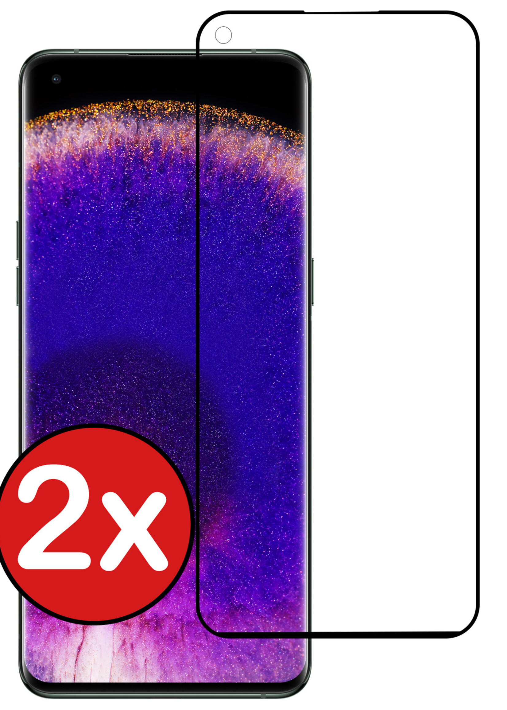 BTH Screenprotector Geschikt voor OPPO Find X5 Pro Screenprotector Glas Gehard Tempered Glass - Screenprotector Geschikt voor OPPO X5 Pro Screen Protector Screen Cover - 2 PACK