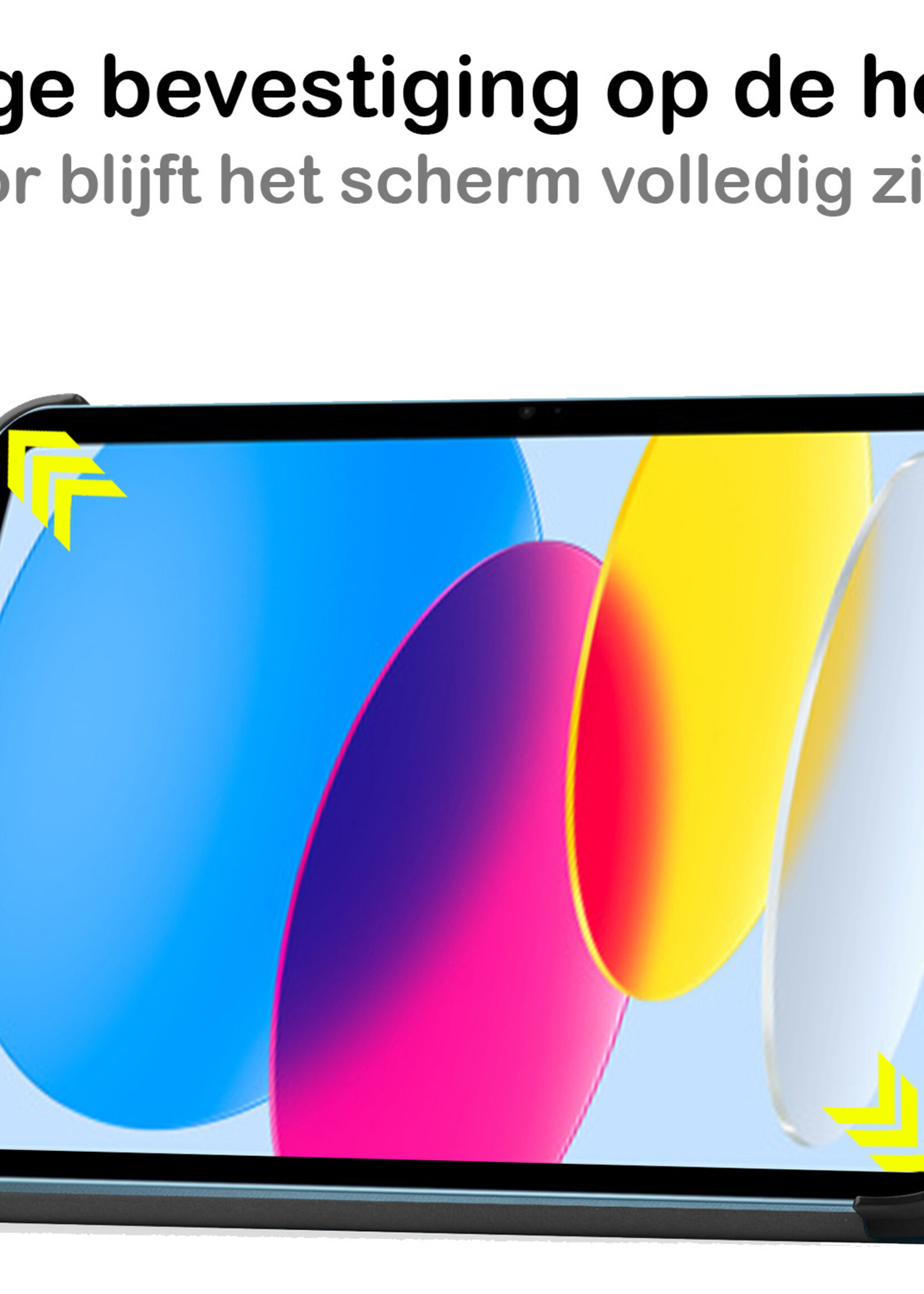 BTH iPad 2022 Hoesje Book Case Luxe Cover Hoes - iPad 10 2022 Hoesje Bookcase - Donker Blauw