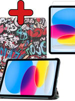 BTH BTH iPad 10 2022 Hoesje Met Screenprotector - Graffity