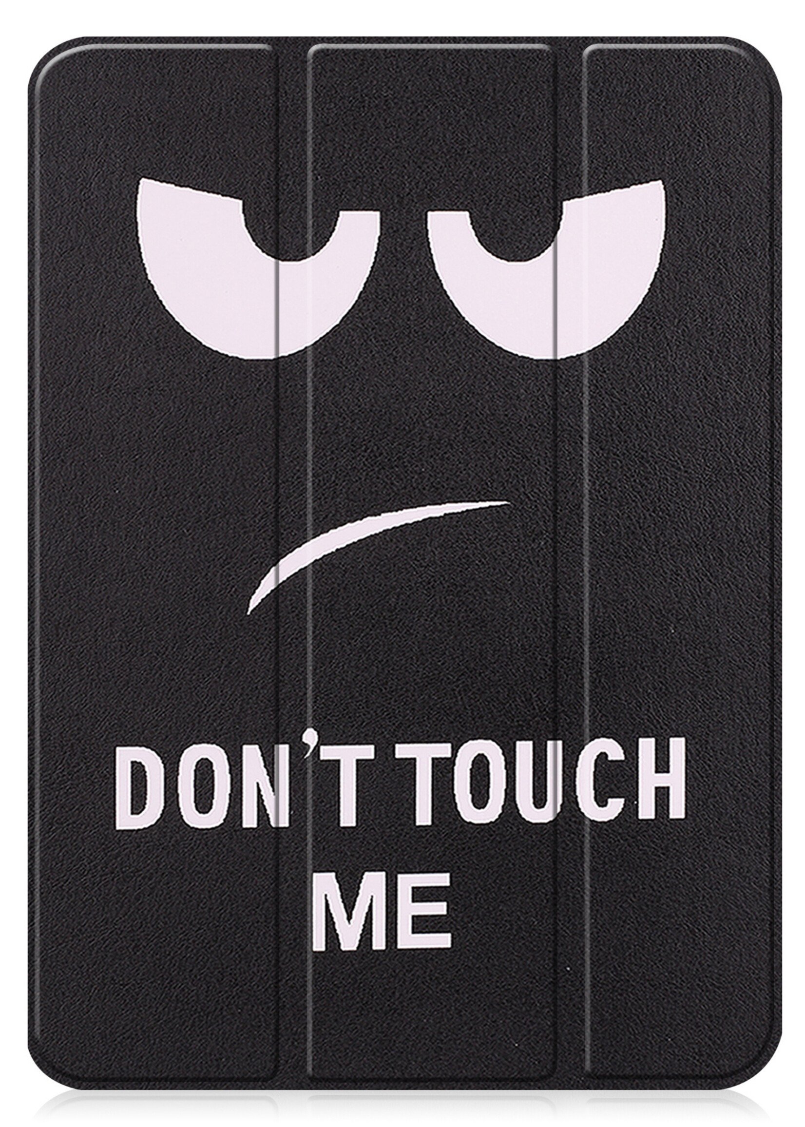 BTH Hoes Geschikt voor iPad 2022 Hoes Book Case Hoesje Trifold Cover Met Screenprotector - Hoesje Geschikt voor iPad 10 Hoesje Bookcase - Don't Touch Me