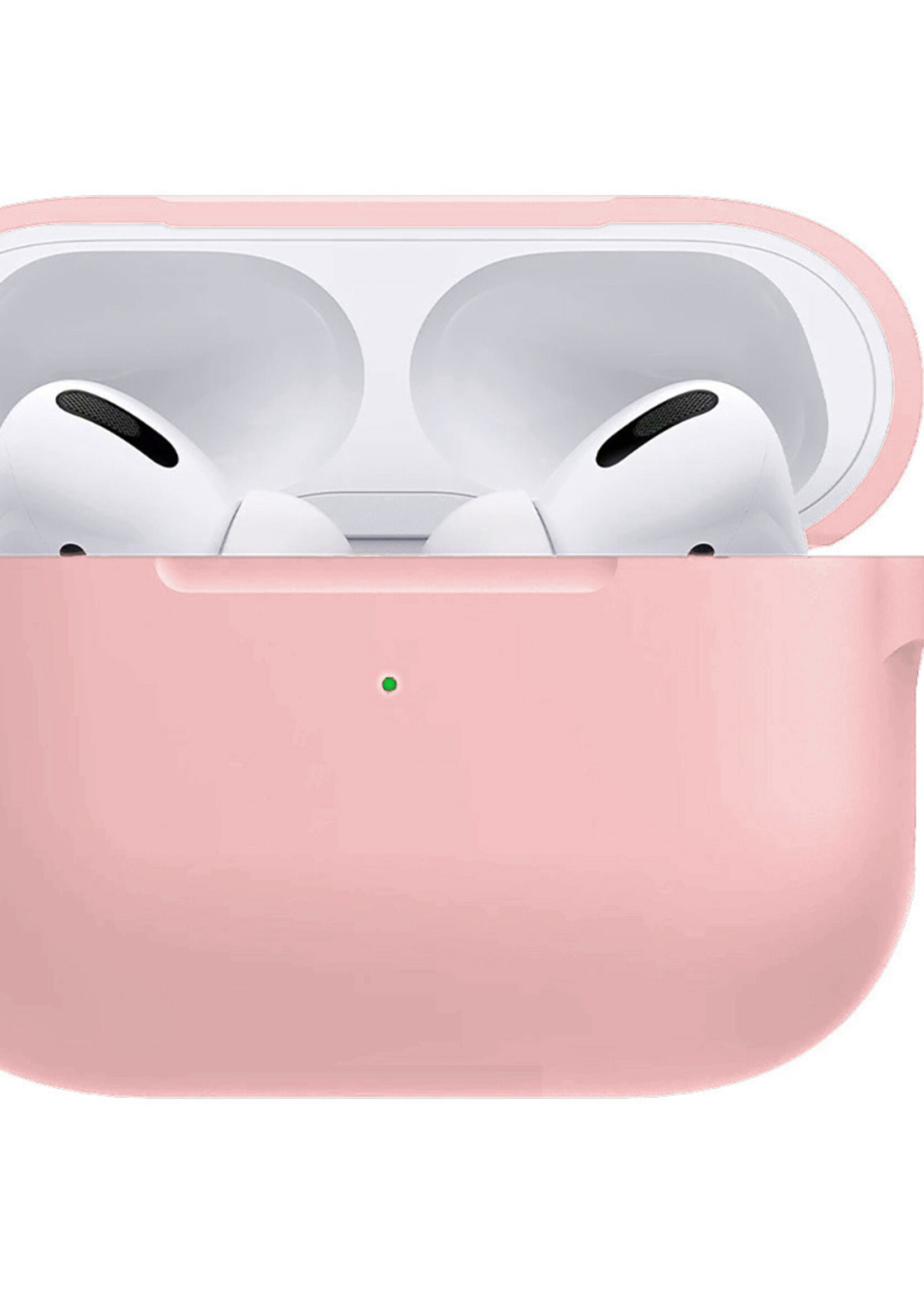 BTH Hoes Geschikt voor AirPods Pro 2 Hoesje Siliconen Case - Hoesje Geschikt voor AirPods Pro 2 Case - Licht Roze