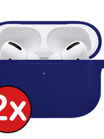 BTH BTH AirPods Pro 2 Hoesje - Donkerblauw - 2 PACK