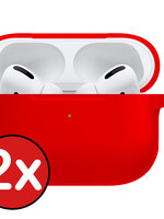 BTH BTH AirPods Pro 2 Hoesje - Rood - 2 PACK