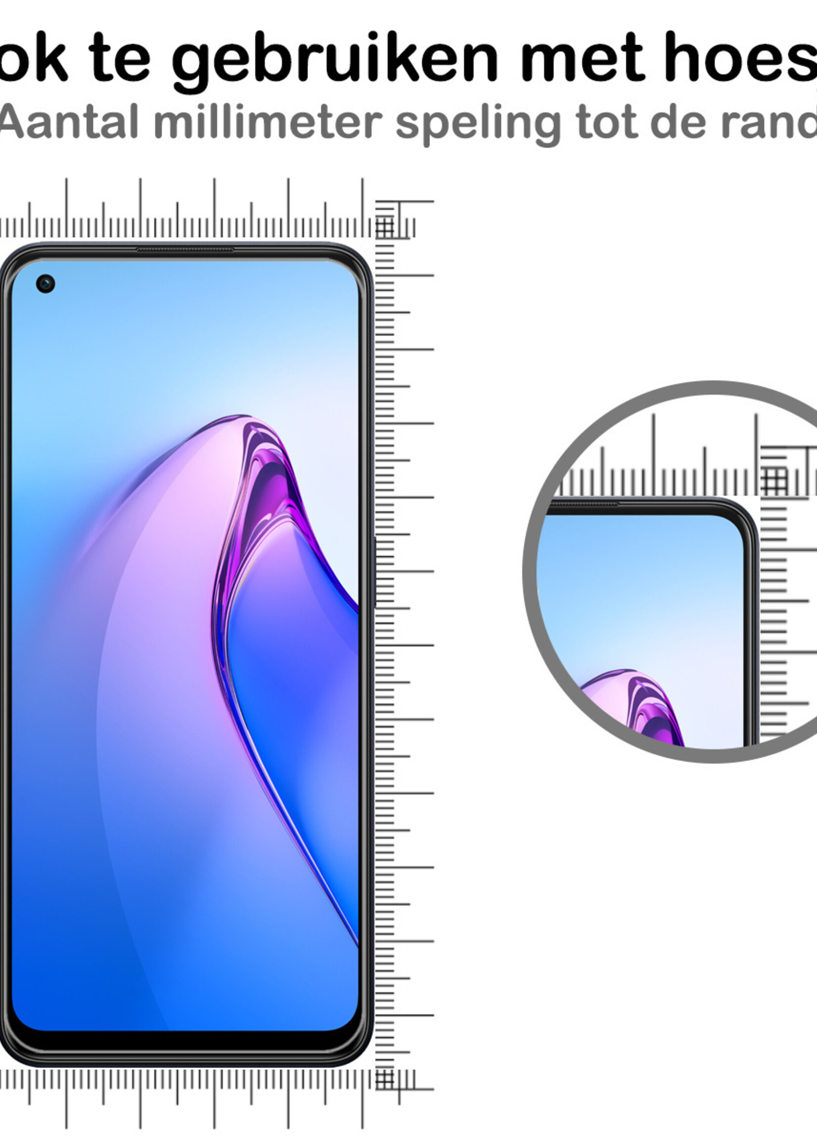 BTH Oppo Reno8 Screenprotector Glas Gehard Tempered Glass - Oppo Reno8 Screen Protector Screen Cover