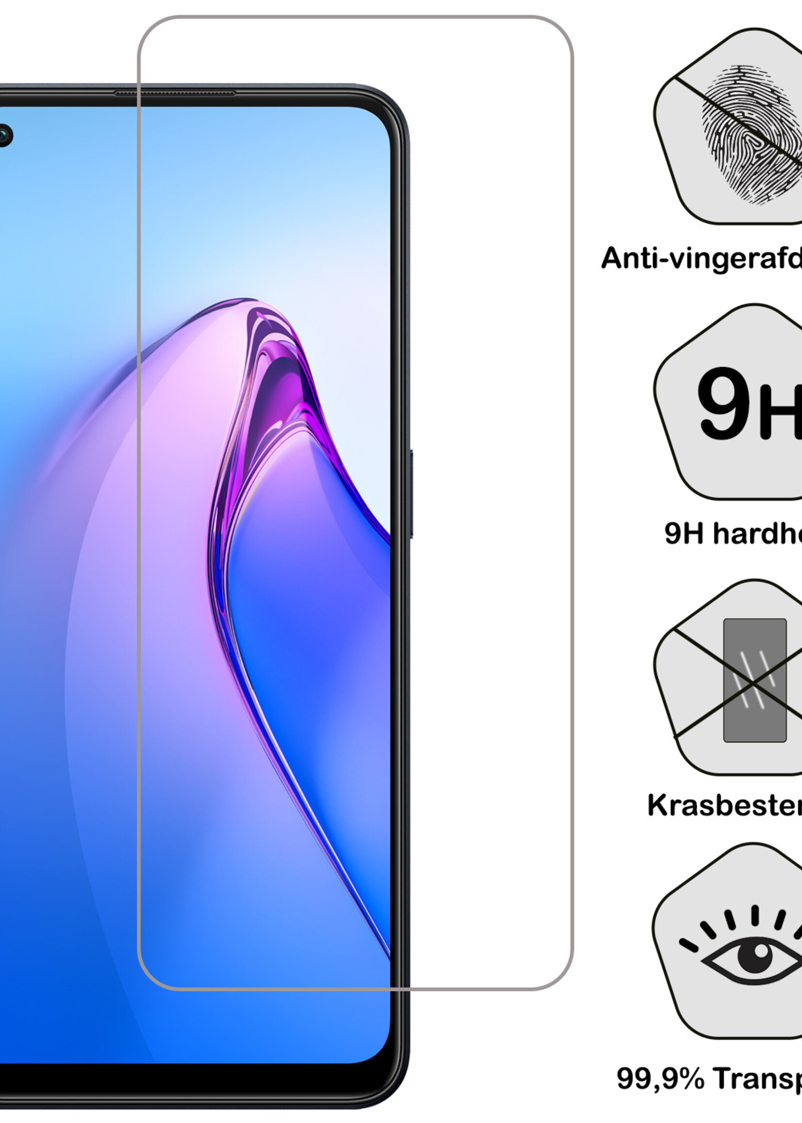 BTH Screenprotector Geschikt voor OPPO Reno 8 Pro Screenprotector Glas Gehard Tempered Glass - Screenprotector Geschikt voor OPPO Reno 8 Pro Screen Protector Screen Cover - 2 PACK