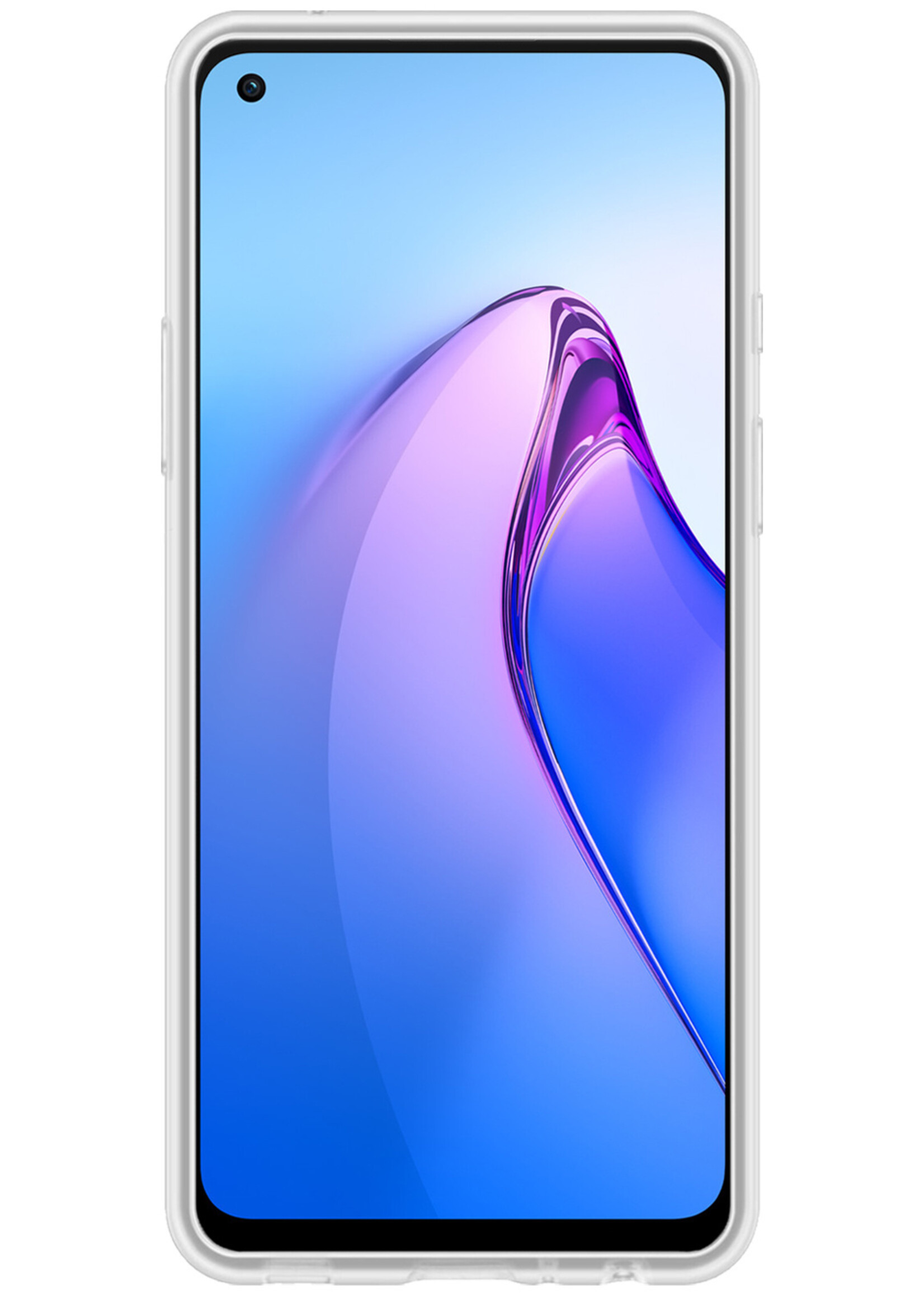 BTH Oppo Reno8 Pro Hoesje Siliconen Case Cover - Oppo Reno8 Pro Hoesje Cover Hoes Siliconen - Transparant