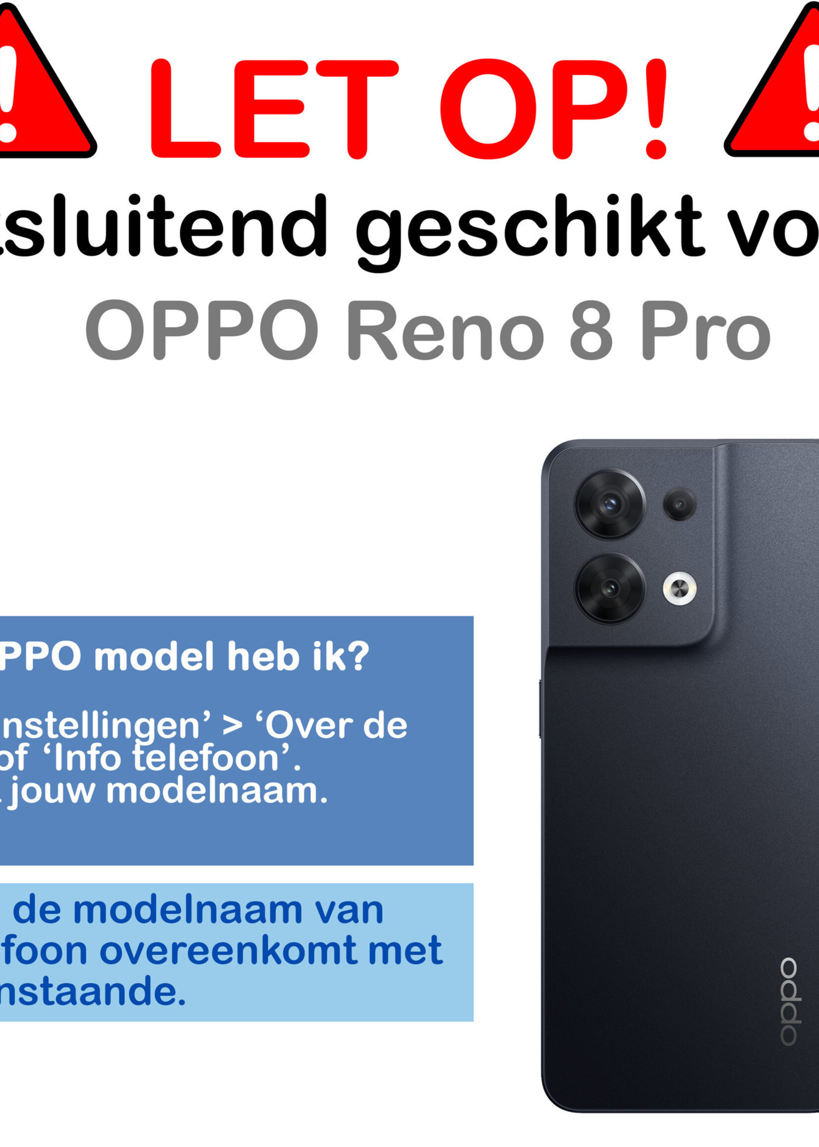 BTH Hoesje Geschikt voor OPPO Reno 8 Pro Hoesje Siliconen Case Hoes Met 2x Screenprotector - Hoes Geschikt voor OPPO Reno 8 Pro Hoes Cover Case - Transparant