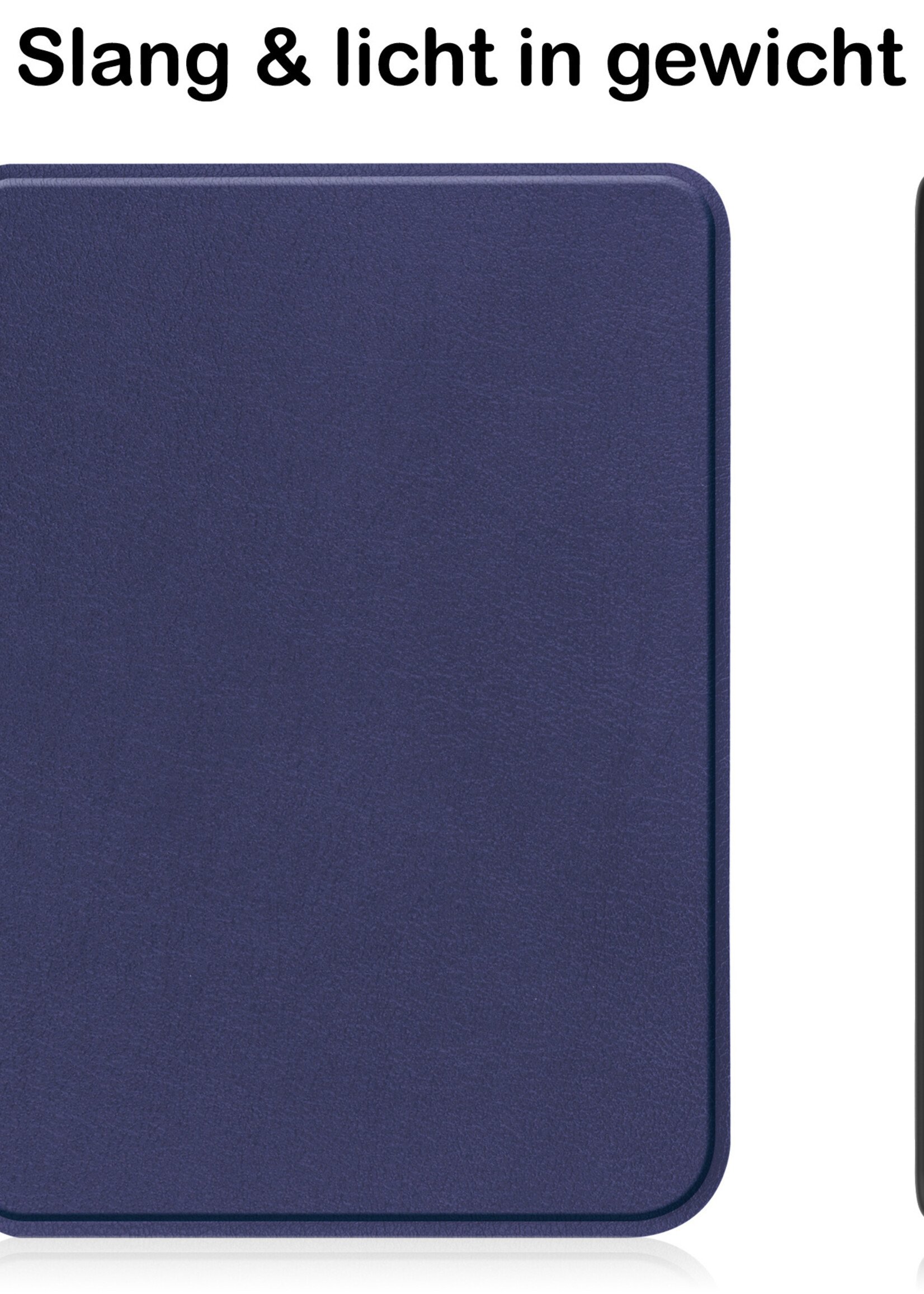 BTH Kobo Clara 2E Hoesje Luxe Bescherm Case - Kobo Clara 2E Hoes Book Cover - Donkerblauw