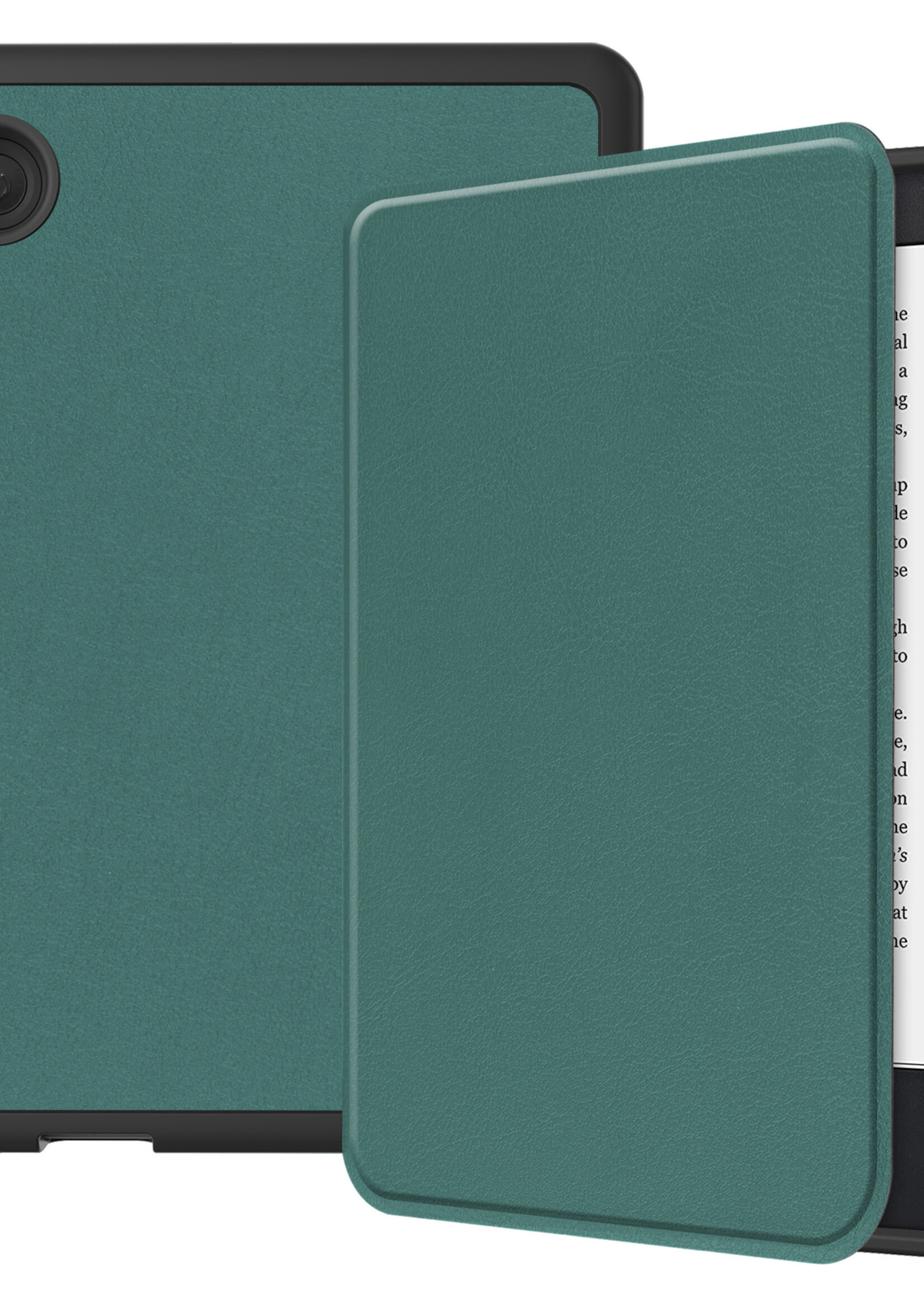 BTH Kobo Clara 2E Hoesje Luxe Bescherm Case - Kobo Clara 2E Hoes Book Cover - Donkergroen