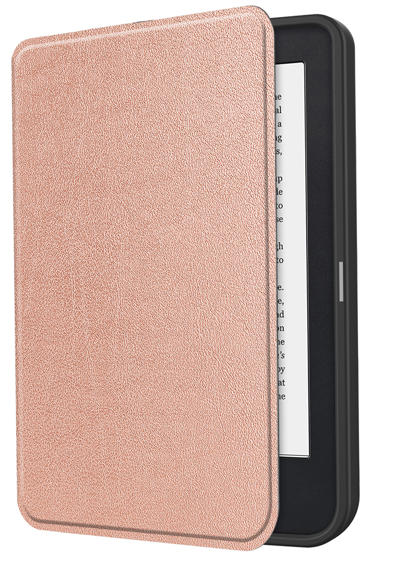 BTH Kobo Clara 2E Hoesje Luxe Bescherm Case - Kobo Clara 2E Hoes Book Cover - Rosé Goud