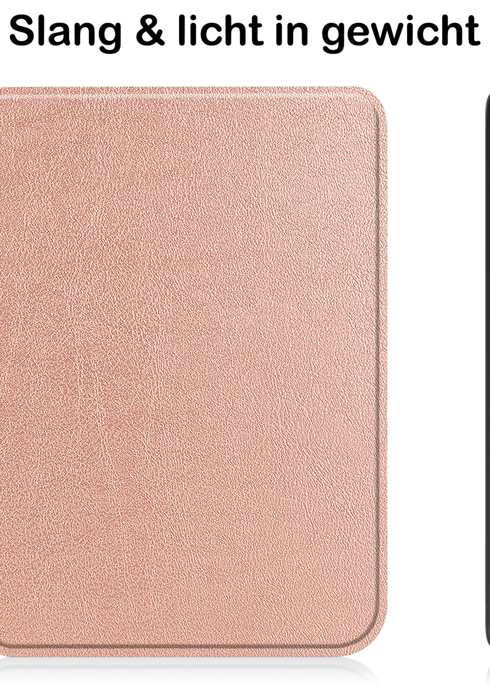 BTH Kobo Clara 2E Hoesje Luxe Bescherm Case - Kobo Clara 2E Hoes Book Cover - Rosé Goud