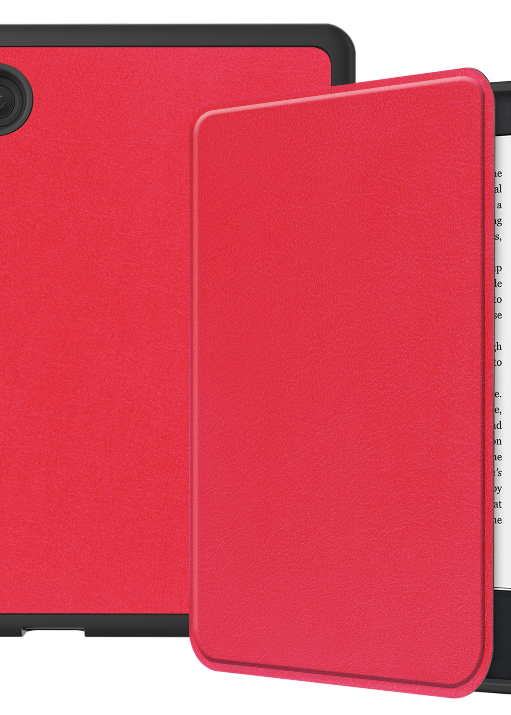 BTH Kobo Clara 2E Hoesje Luxe Bescherm Case - Kobo Clara 2E Hoes Book Cover - Rood