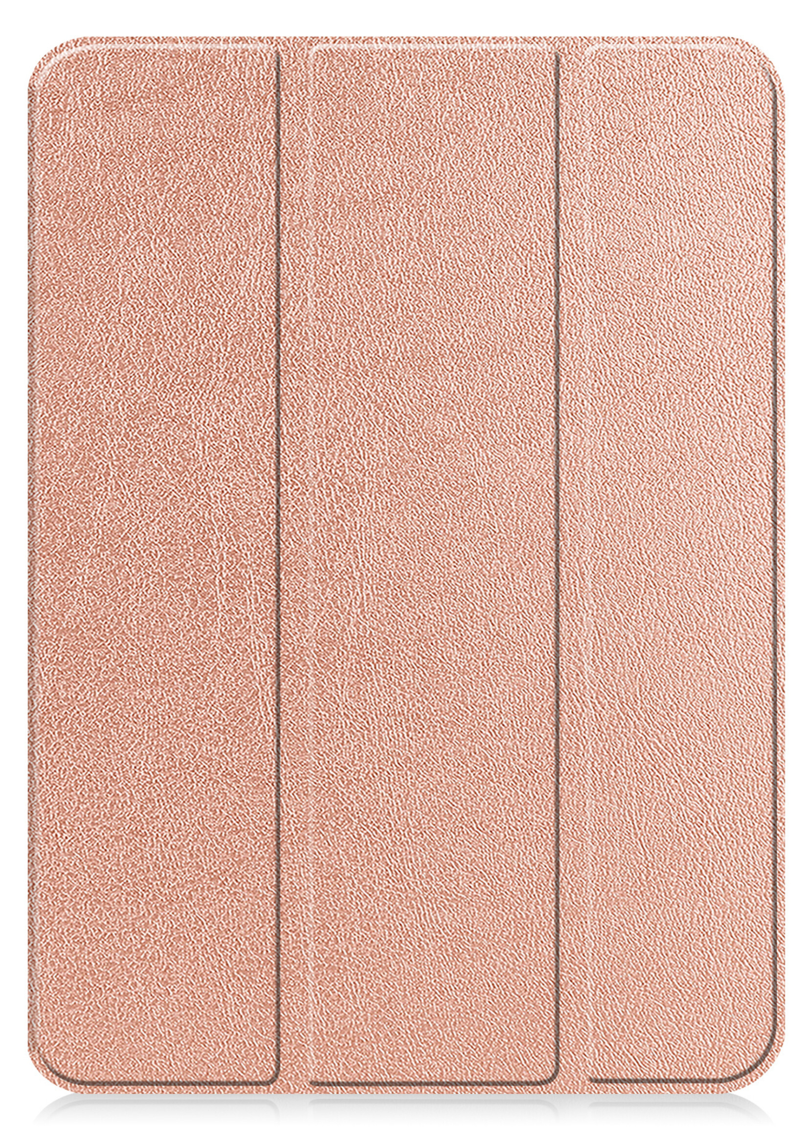 BTH iPad 2022 Hoesje Book Case Luxe Cover Hoes Met Uitsparing Apple Pencil - iPad 10 2022 Hoes Bookcase - Rose Goud