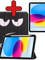 BTH BTH iPad 10 2022 Hoesje Met Uitsparing Apple Pencil Met Screenprotector - Don't Touch Me