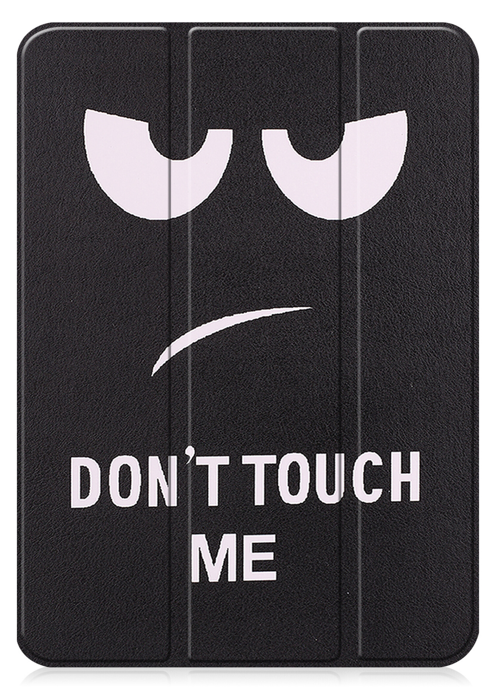 BTH Hoes Geschikt voor iPad 2022 Hoes Book Case Hoesje Trifold Cover Met Uitsparing Geschikt voor Apple Pencil Met Screenprotector - Hoesje Geschikt voor iPad 10 Hoesje Bookcase - Don't Touch Me