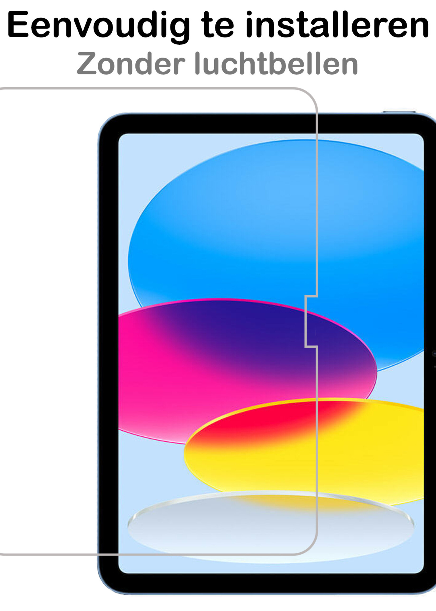 BTH Hoes Geschikt voor iPad 2022 Hoes Book Case Hoesje Trifold Cover Met Uitsparing Geschikt voor Apple Pencil Met Screenprotector - Hoesje Geschikt voor iPad 10 Hoesje Bookcase - Zwart
