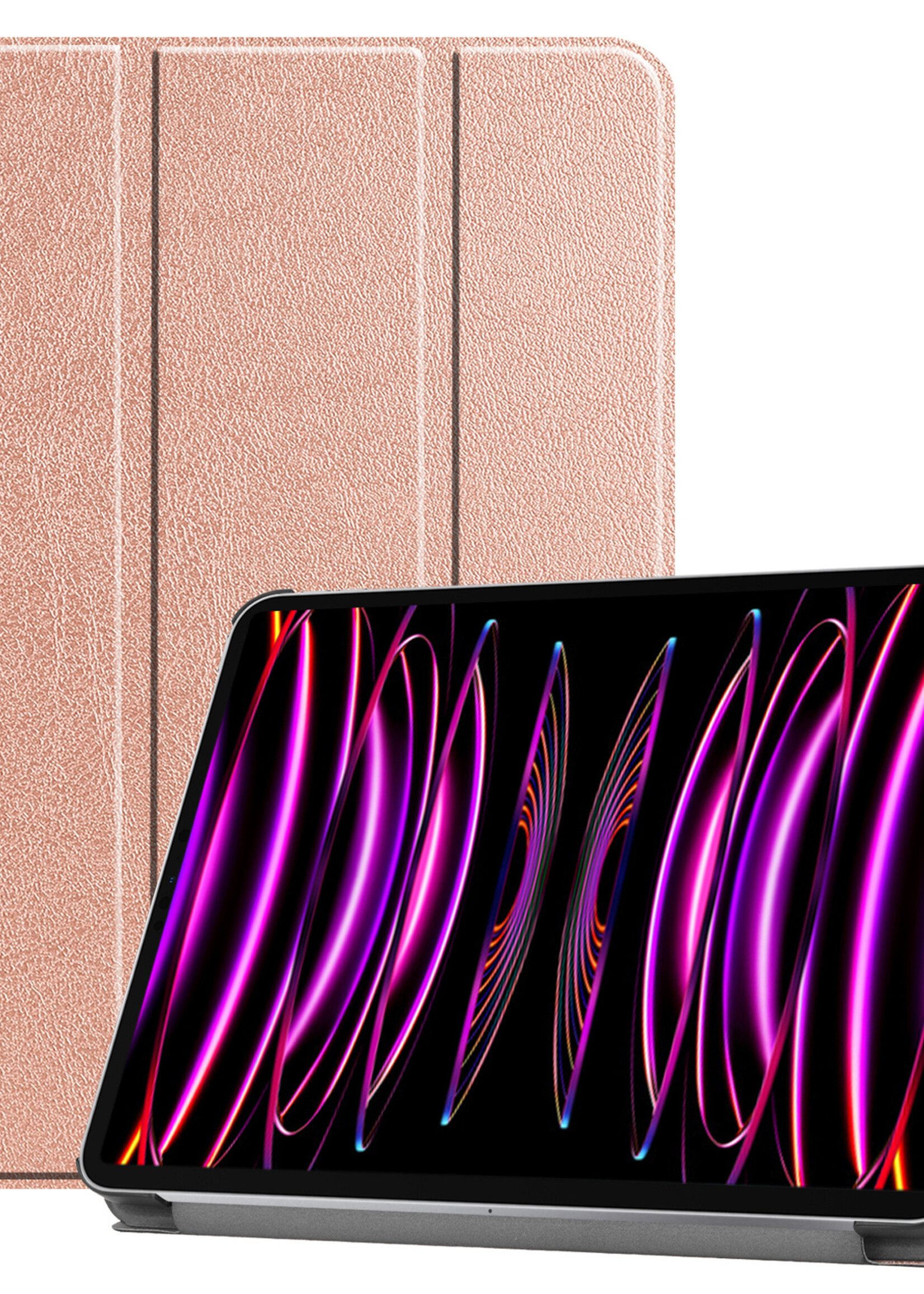 BTH BTH iPad Pro 12.9 inch (2022) Hoesje - Rose Goud