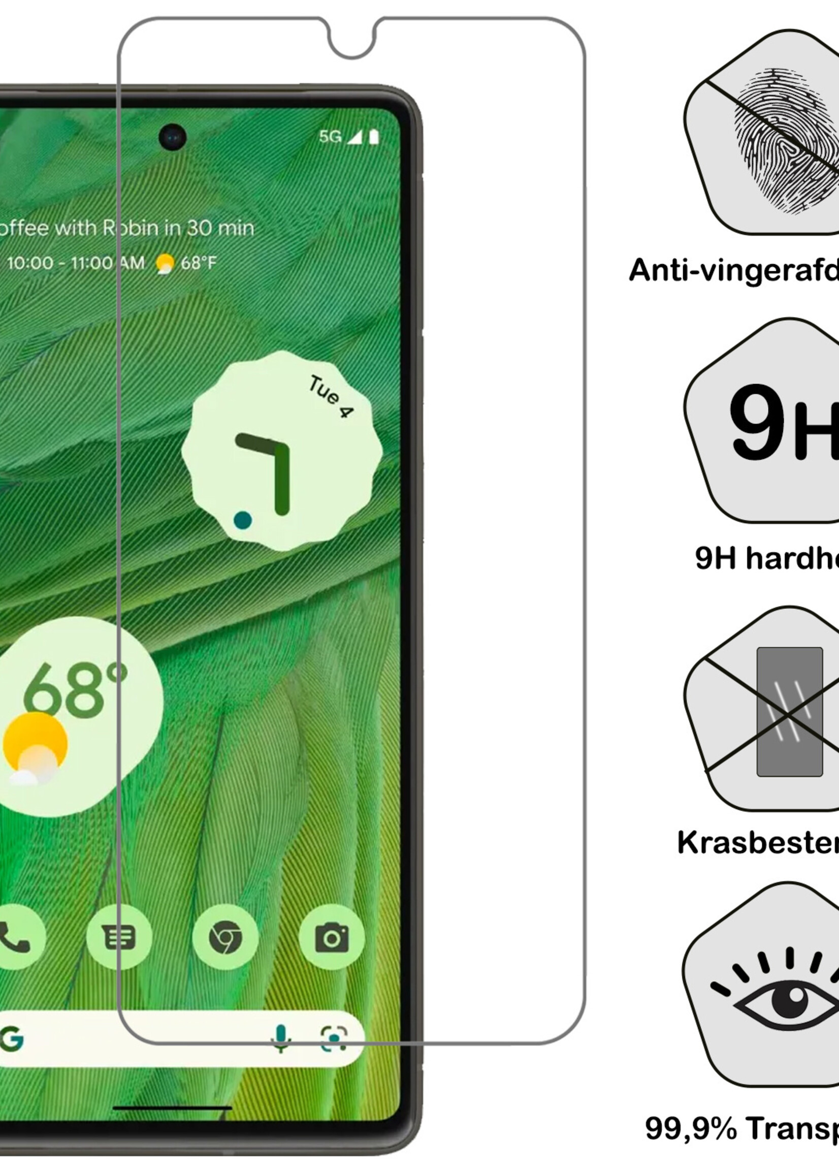 BTH Screenprotector Geschikt voor Google Pixel 7 Screenprotector Glas Gehard Tempered Glass - Screenprotector Geschikt voor Google Pixel 7 Screen Protector Screen Cover - 3 PACK