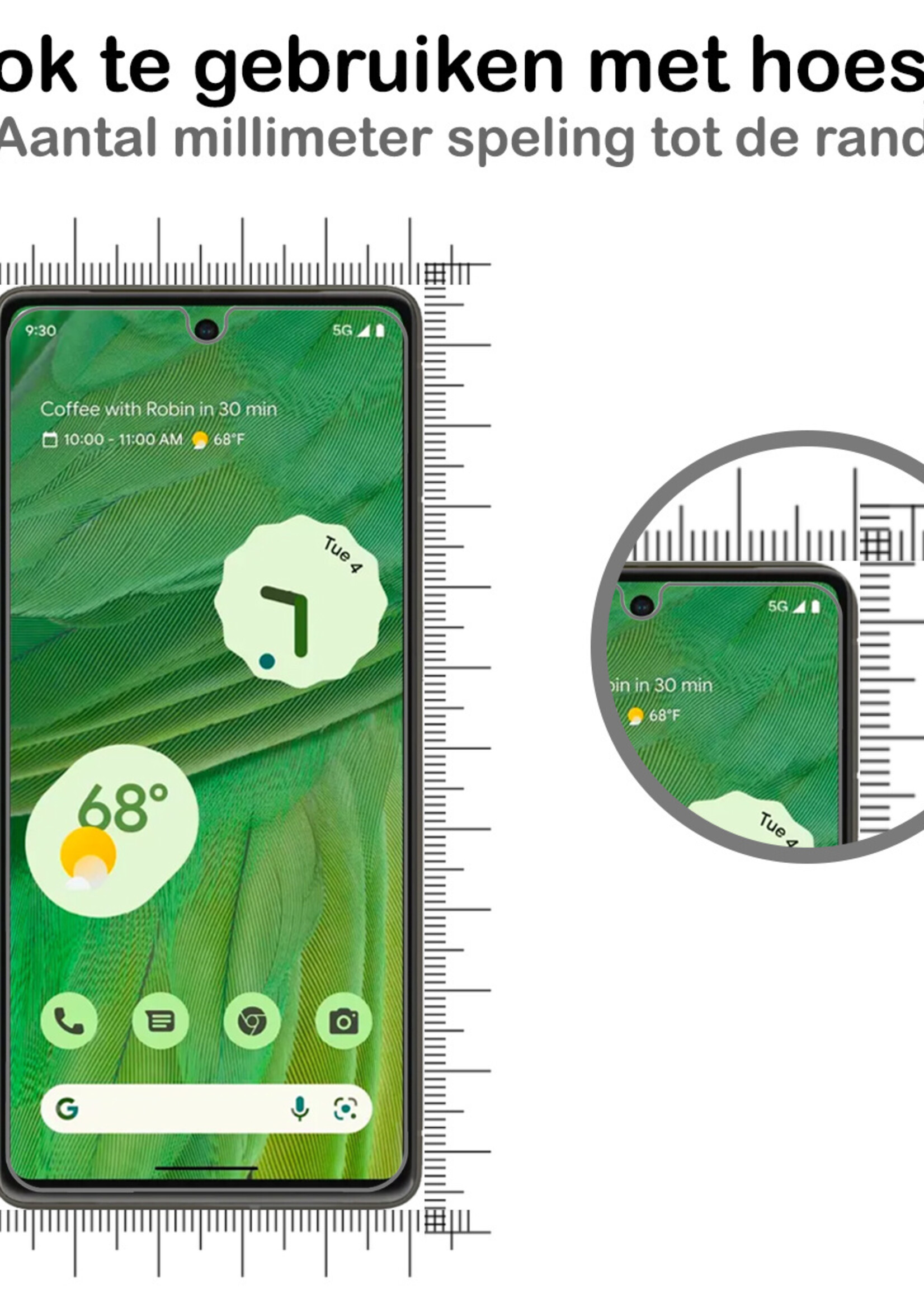 BTH Screenprotector Geschikt voor Google Pixel 7 Screenprotector Glas Gehard Tempered Glass - Screenprotector Geschikt voor Google Pixel 7 Screen Protector Screen Cover - 3 PACK