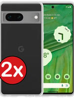 BTH BTH Google Pixel 7 Hoesje Siliconen - Transparant - 2 PACK