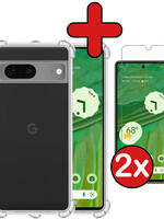BTH BTH Google Pixel 7 Hoesje Shockproof Met 2x Screenprotector