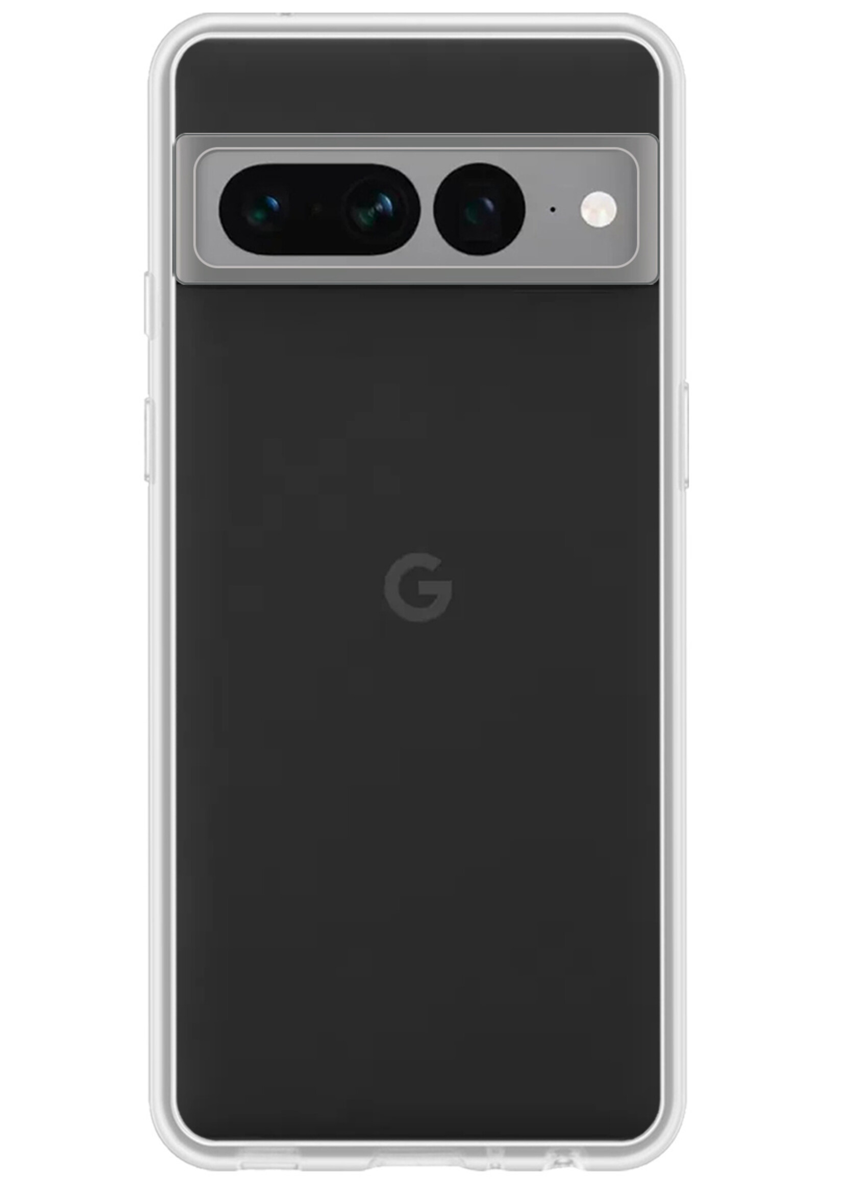 BTH Google Pixel 7 Pro Hoesje Siliconen Case Cover - Google Pixel 7 Pro Hoesje Cover Hoes Siliconen - Transparant