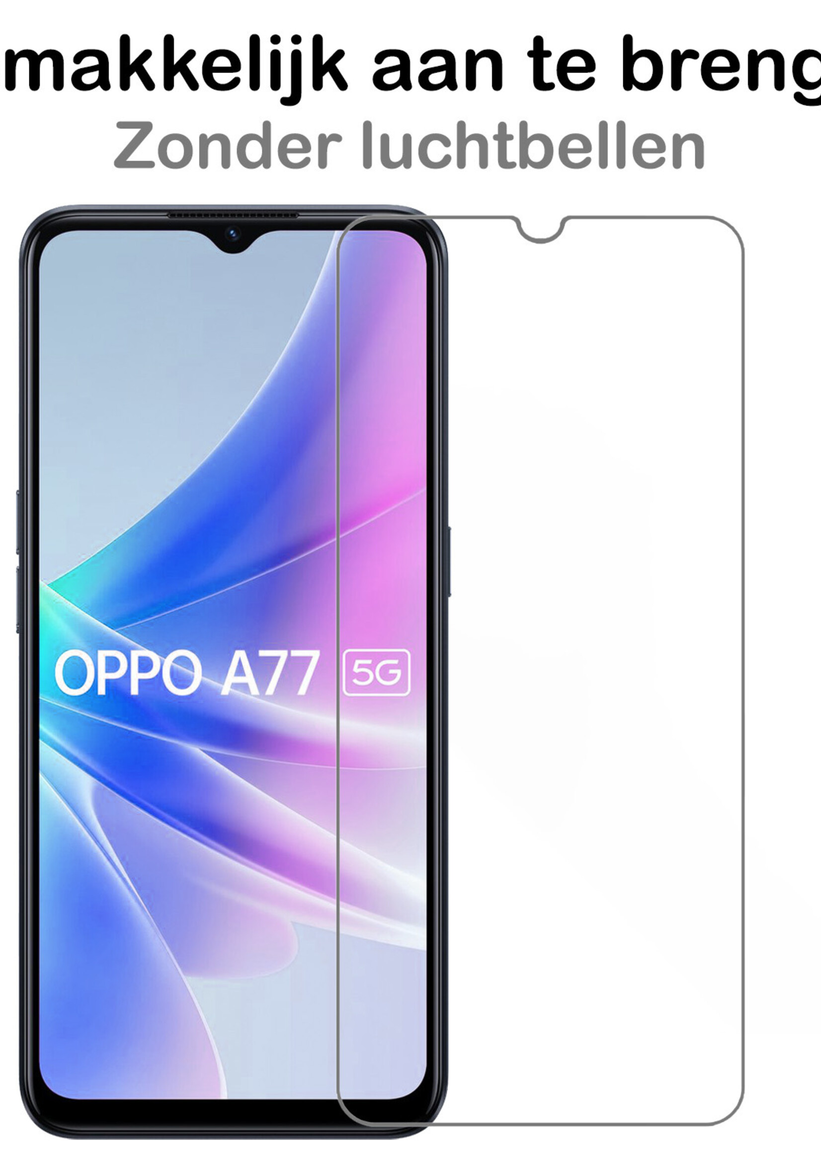 BTH Screenprotector Geschikt voor OPPO A77 Screenprotector Glas Gehard Tempered Glass - Screenprotector Geschikt voor OPPO A77 Screen Protector Screen Cover - 2 PACK