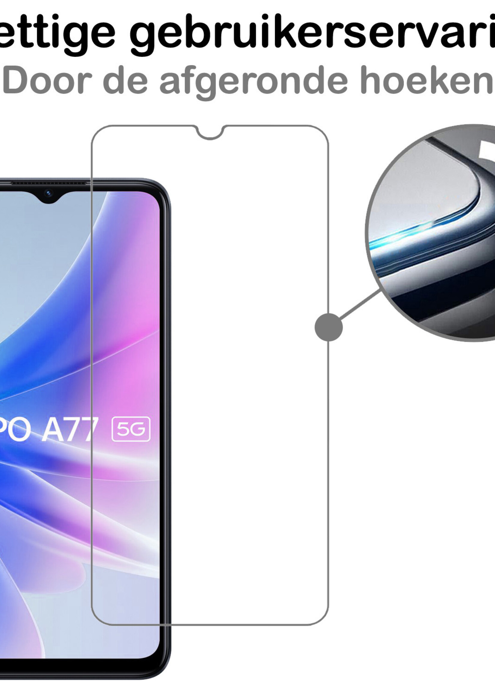 BTH Screenprotector Geschikt voor OPPO A77 Screenprotector Glas Gehard Tempered Glass - Screenprotector Geschikt voor OPPO A77 Screen Protector Screen Cover - 2 PACK