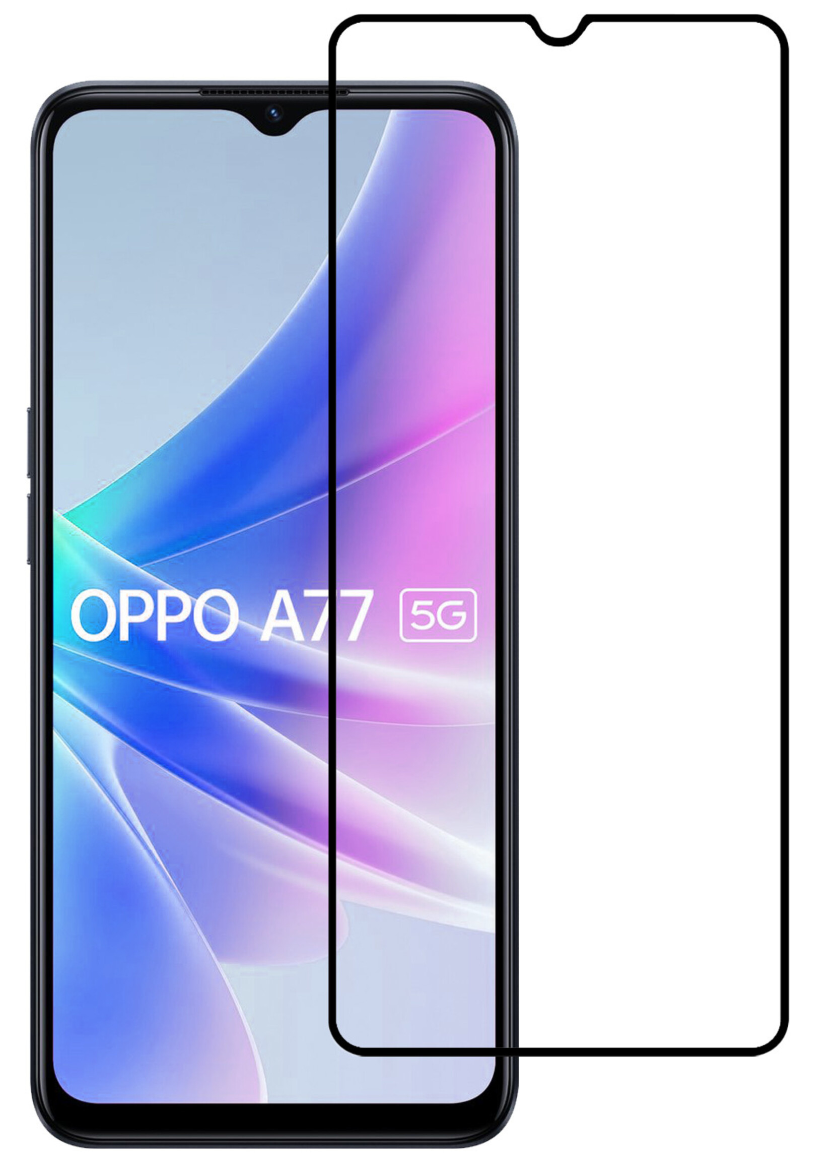 BTH OPPO A77 Screenprotector Glas Gehard Tempered Glass Full Cover - OPPO A77 Screen Protector Screen Cover