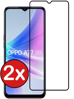 BTH BTH OPPO A77 Screenprotector Glas Full Cover - 2 PACK