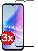 BTH BTH OPPO A77 Screenprotector Glas Full Cover - 3 PACK