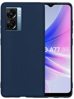 BTH BTH OPPO A77 Hoesje Siliconen - Donkerblauw