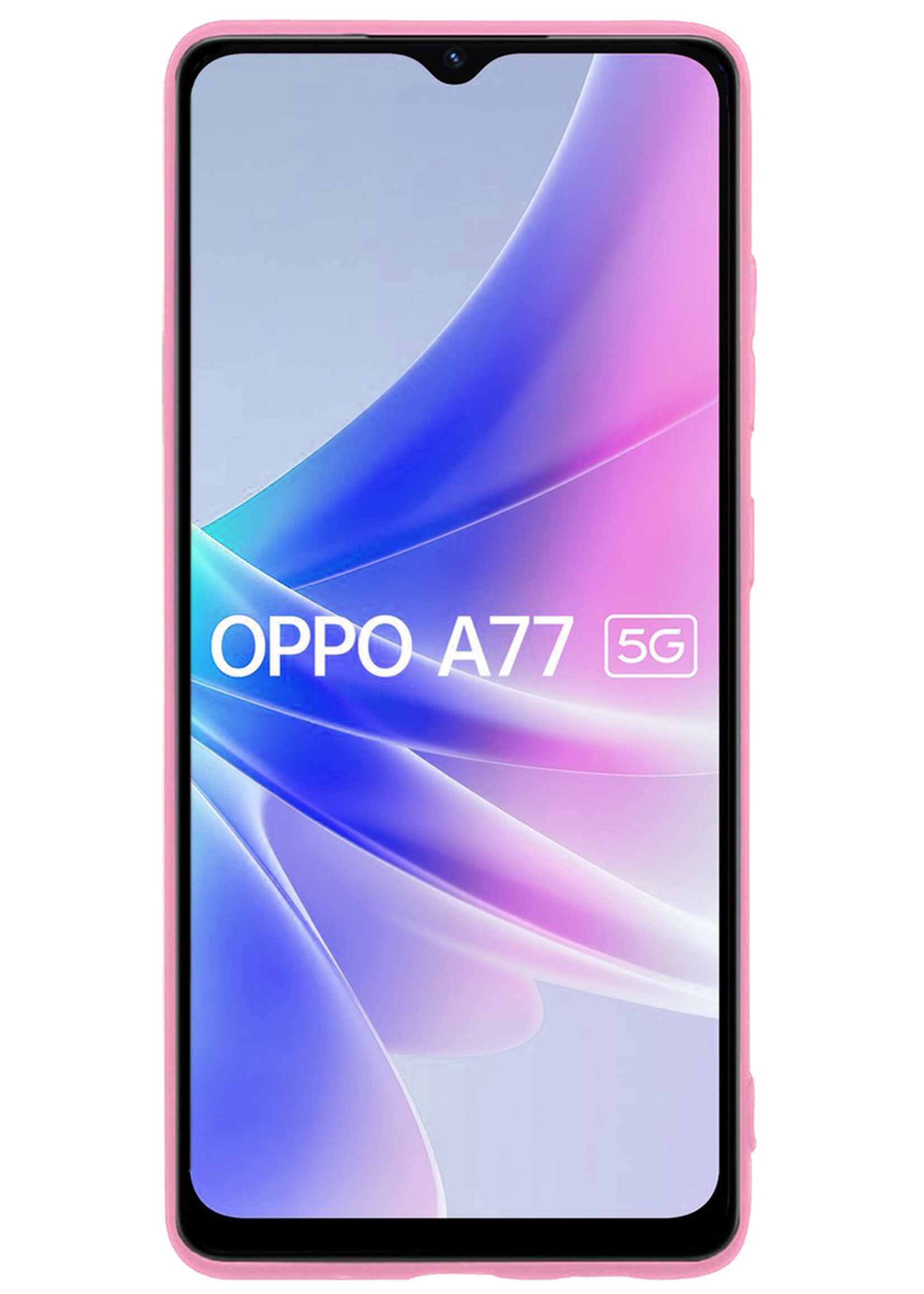 BTH OPPO A77 Hoesje Siliconen Case Cover - OPPO A77 Hoesje Cover Hoes Siliconen - Licht Roze