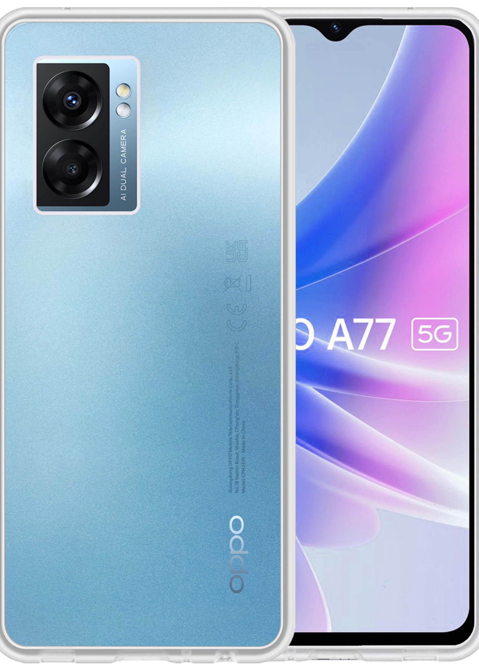 BTH OPPO A77 Hoesje Siliconen Case Cover - OPPO A77 Hoesje Cover Hoes Siliconen - Transparant