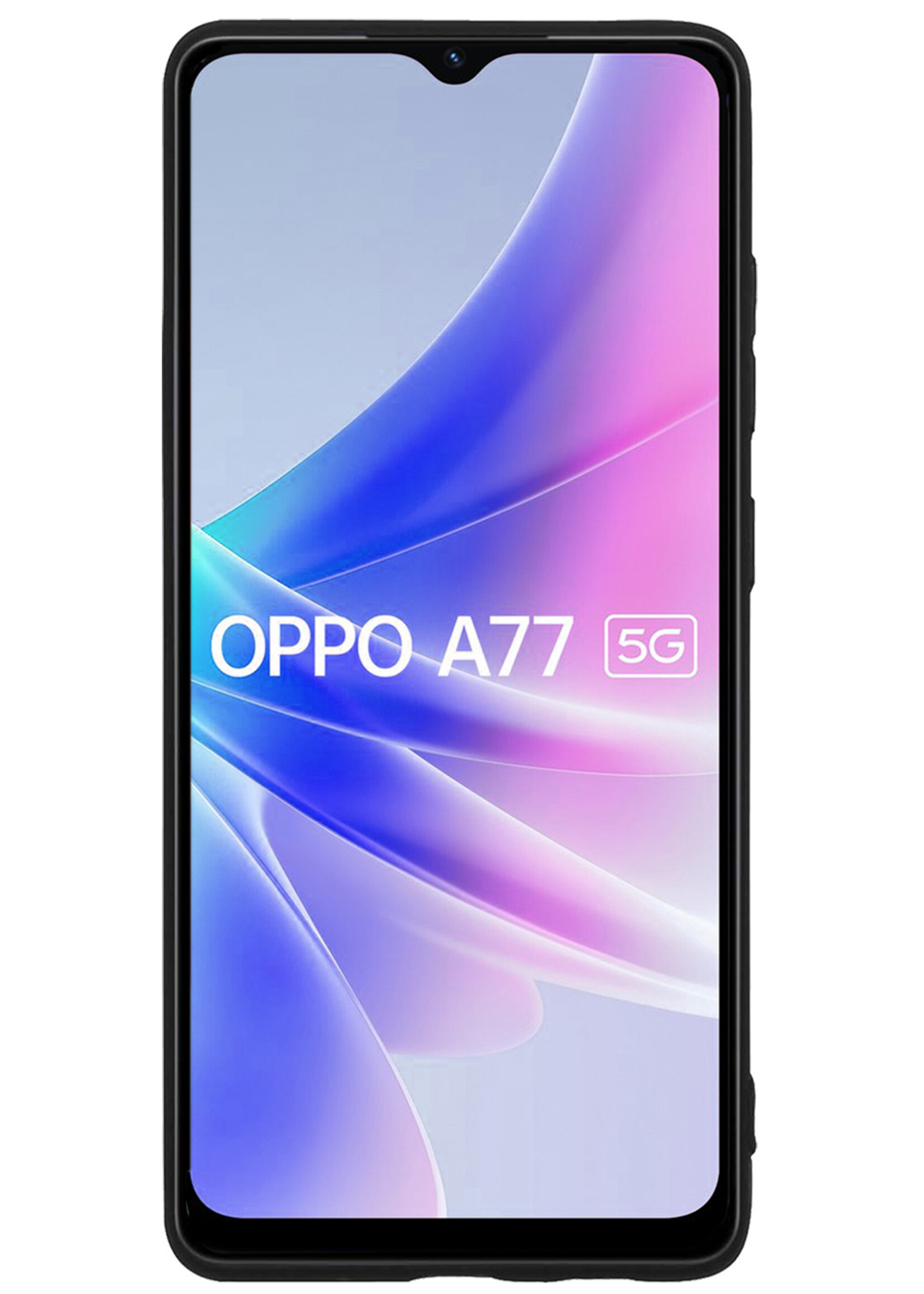 BTH OPPO A77 Hoesje Siliconen Case Cover - OPPO A77 Hoesje Cover Hoes Siliconen - Zwart
