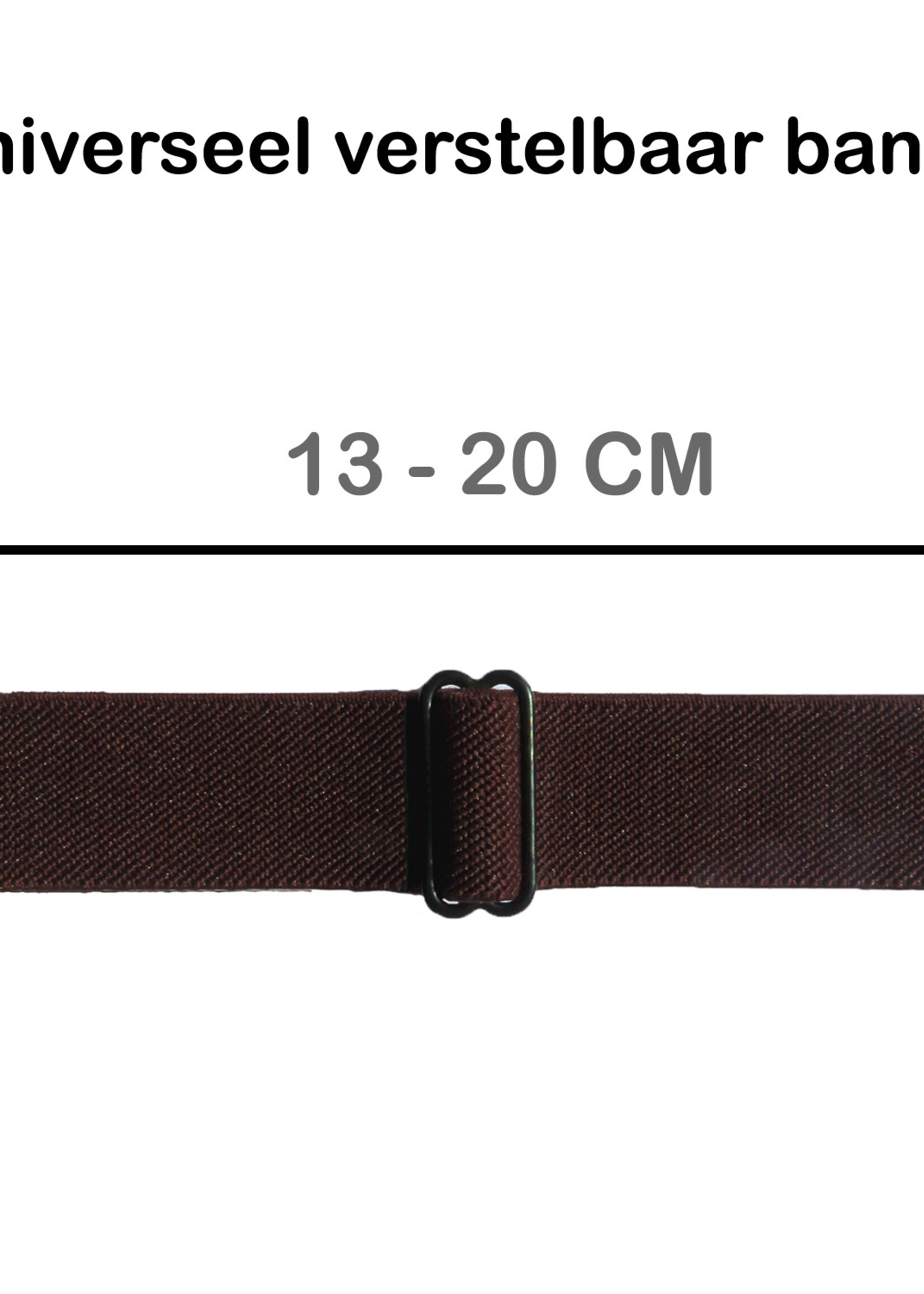 BTH Bandje Geschikt Voor Apple Watch Bandje 42/44/45 mm Nylon Polsband Met Gesp - Horloge Bandje Geschikt Voor Apple Watch 1-8 / SE - 42/44/45 mm - Bruin