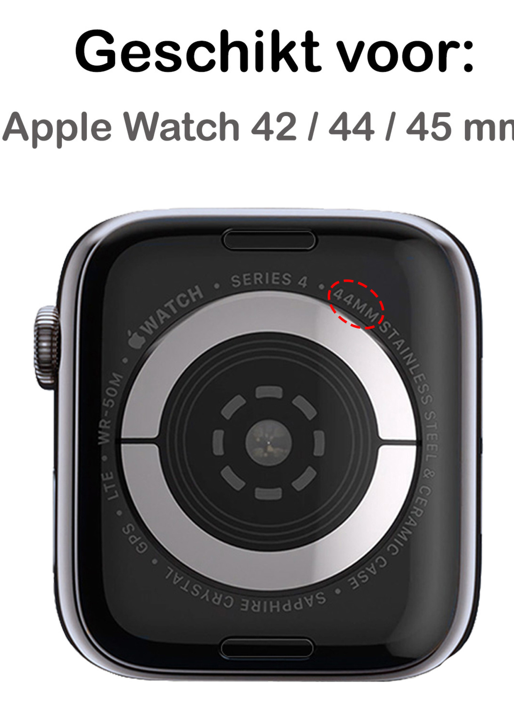BTH Bandje Geschikt Voor Apple Watch Bandje 42/44/45 mm Nylon Polsband Met Gesp - Horloge Bandje Geschikt Voor Apple Watch 1-8 / SE - 42/44/45 mm - Lila