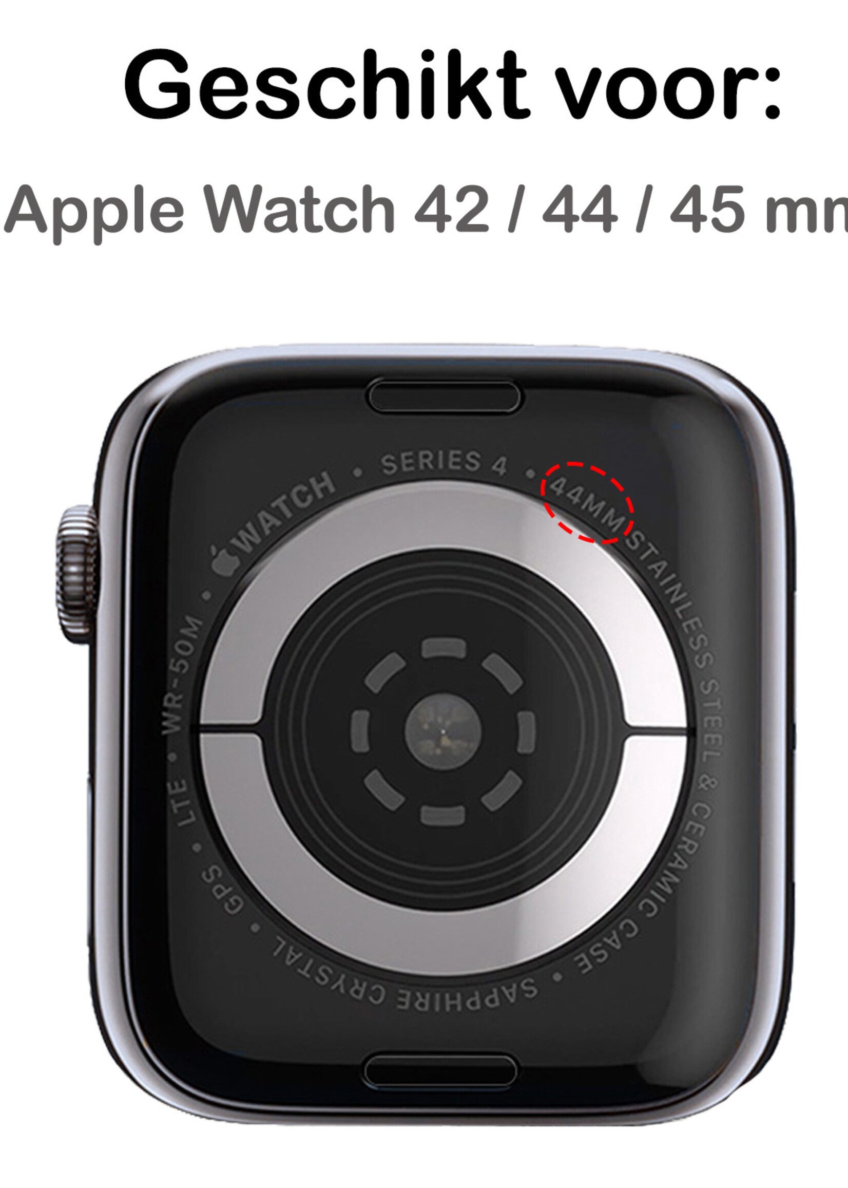BTH Bandje Geschikt Voor Apple Watch Bandje 42/44/45 mm Nylon Polsband Met Gesp - Horloge Bandje Geschikt Voor Apple Watch 1-8 / SE - 42/44/45 mm - Rood