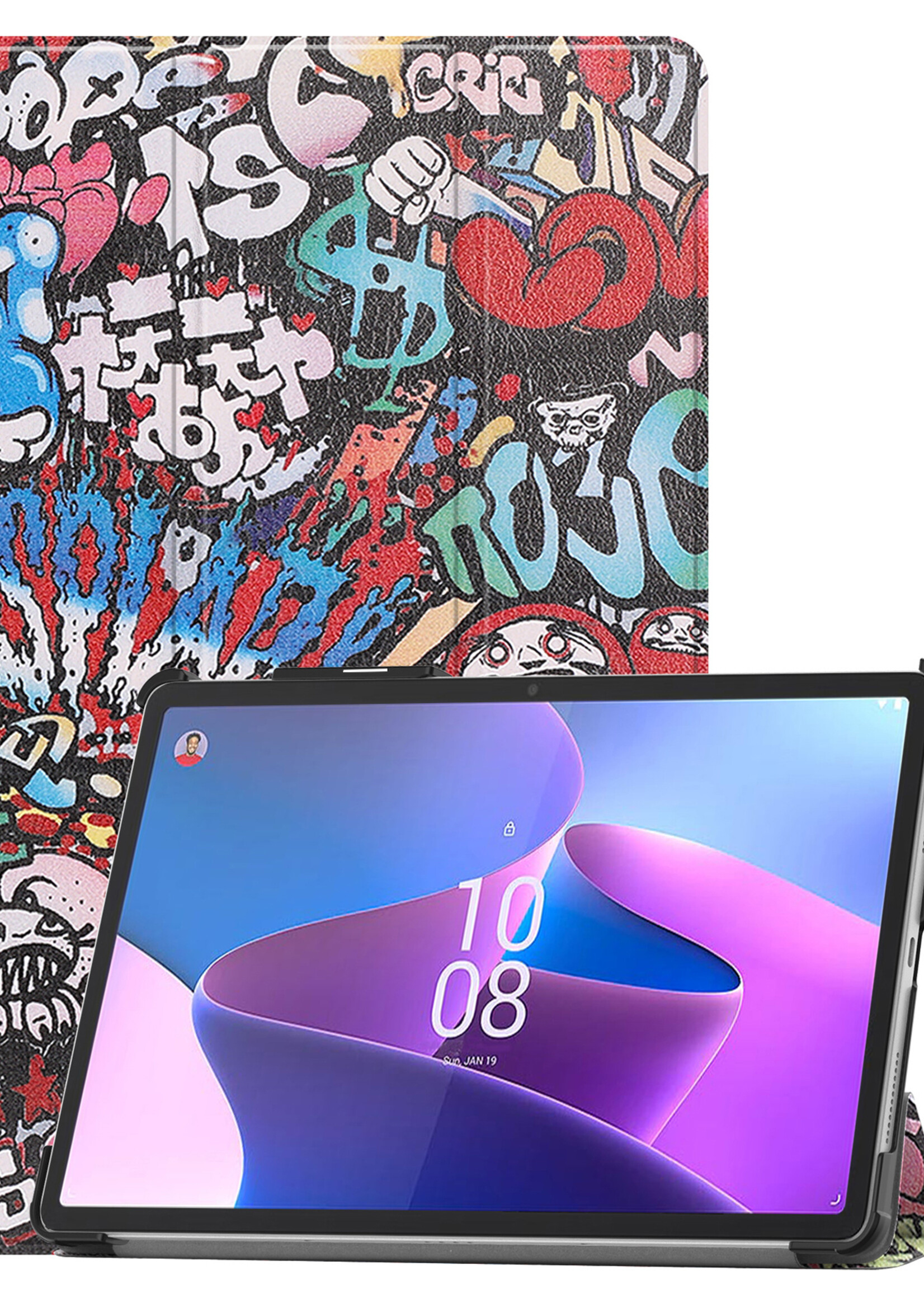 BTH Lenovo Tab P11 Pro Hoesje (2e gen) Book Case Hoesje Met Lenovo Pen Uitsparing - Lenovo Tab P11 Pro Hoes Cover - 11,2 inch - Graffity