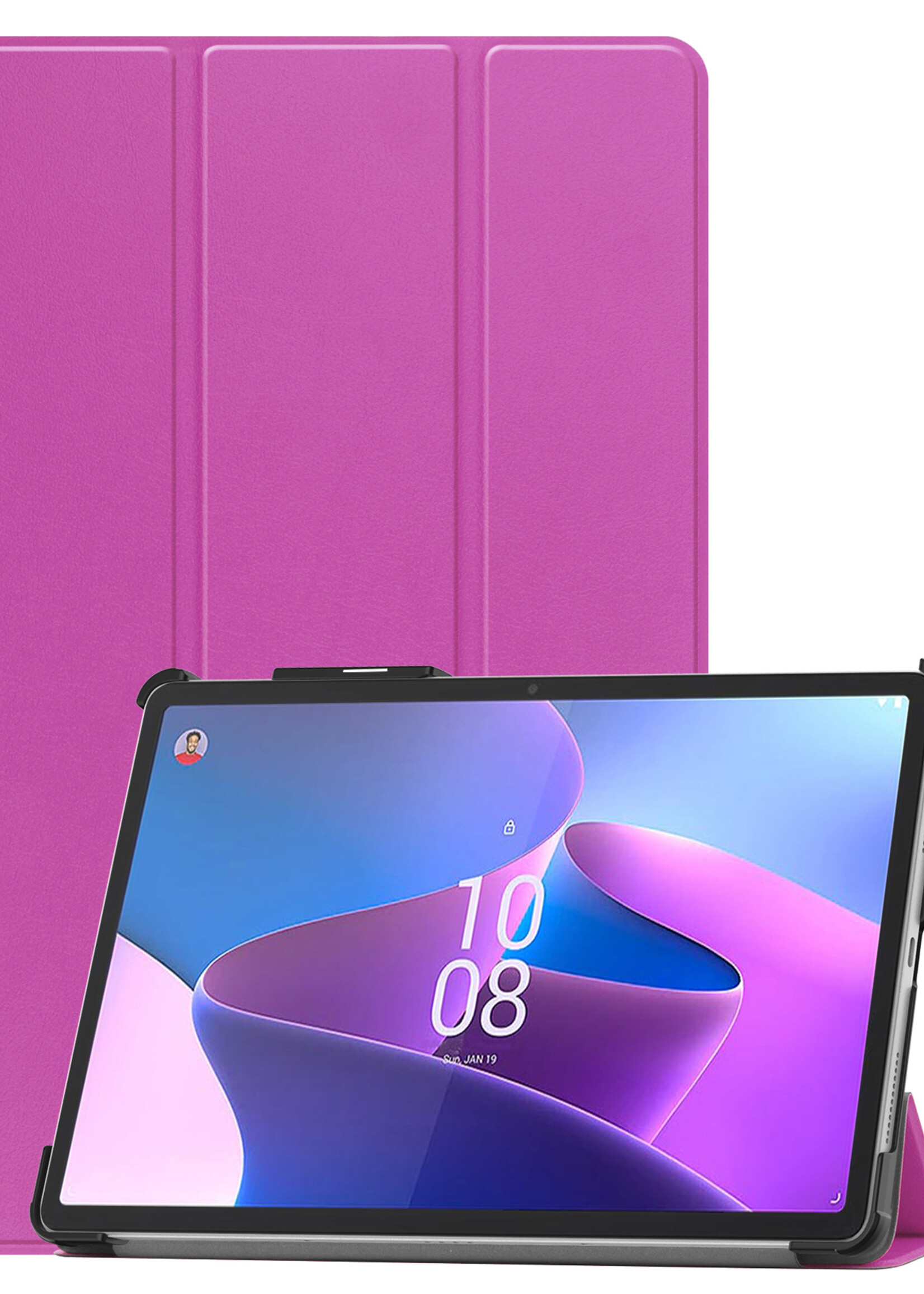 BTH Lenovo Tab P11 Pro Hoesje (2e gen) Book Case Hoesje Met Lenovo Pen Uitsparing - Lenovo Tab P11 Pro Hoes Cover - 11,2 inch - Paars