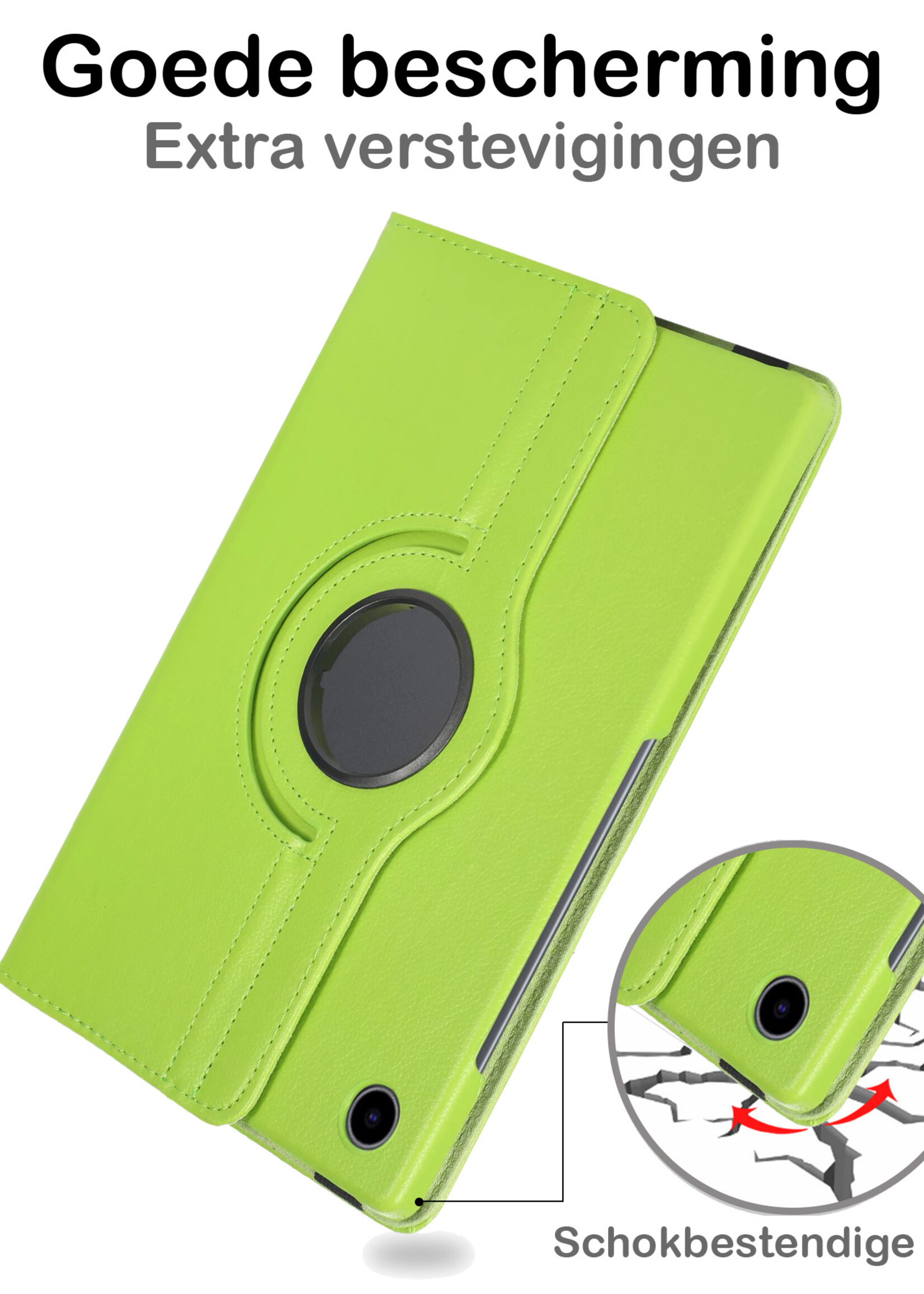 BTH Samsung Tab A8 2021 Hoes Case 360 Draaibare Hoes Cover - Samsung Galaxy Tab A8 2021 Hoesje Draaibaar - Groen