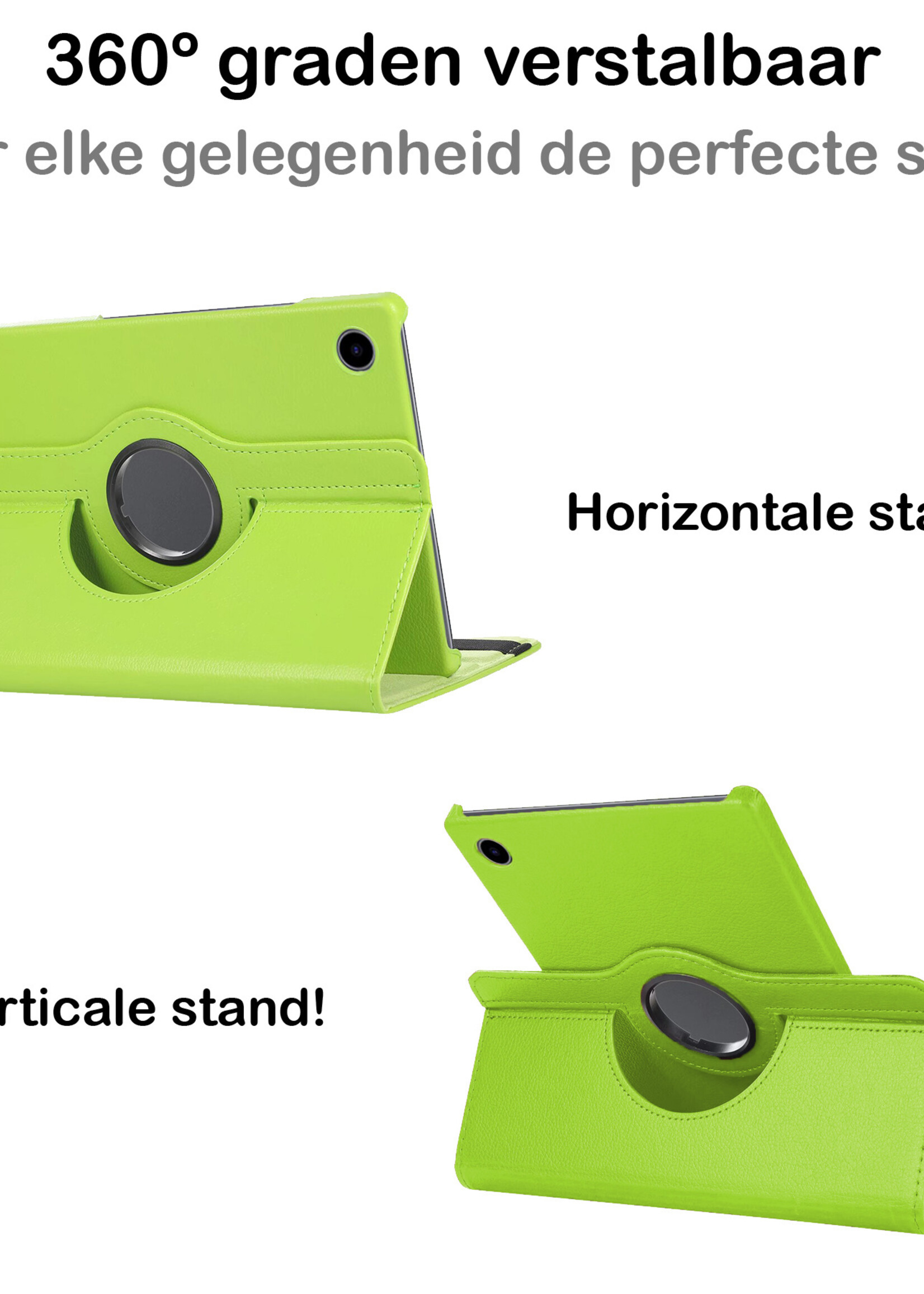 BTH Samsung Tab A8 2021 Hoes Case 360 Draaibare Hoes Cover - Samsung Galaxy Tab A8 2021 Hoesje Draaibaar - Groen