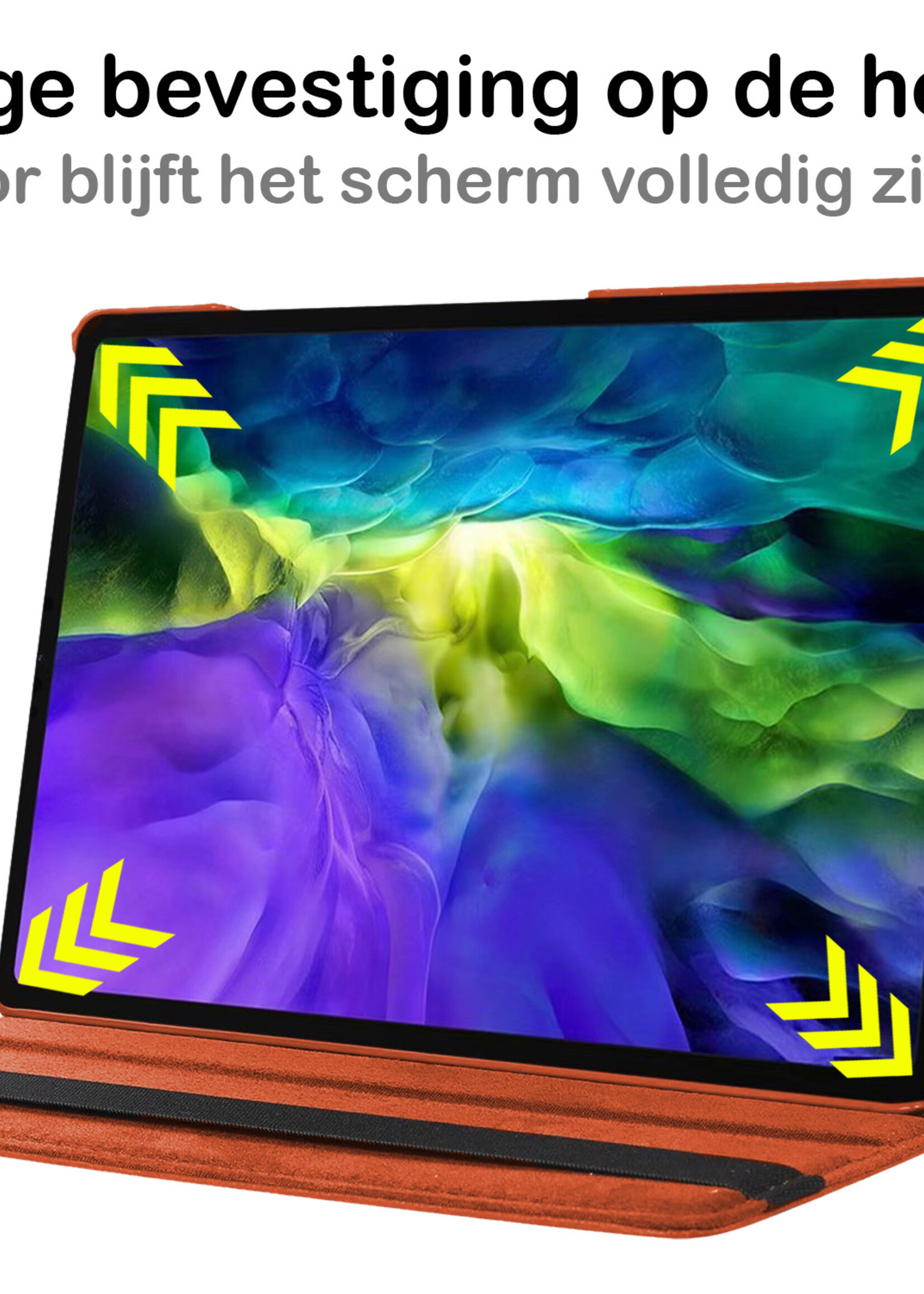 BTH Samsung Tab A8 2021 Hoes Case 360 Draaibare Hoes Cover - Samsung Galaxy Tab A8 2021 Hoesje Draaibaar - Oranje