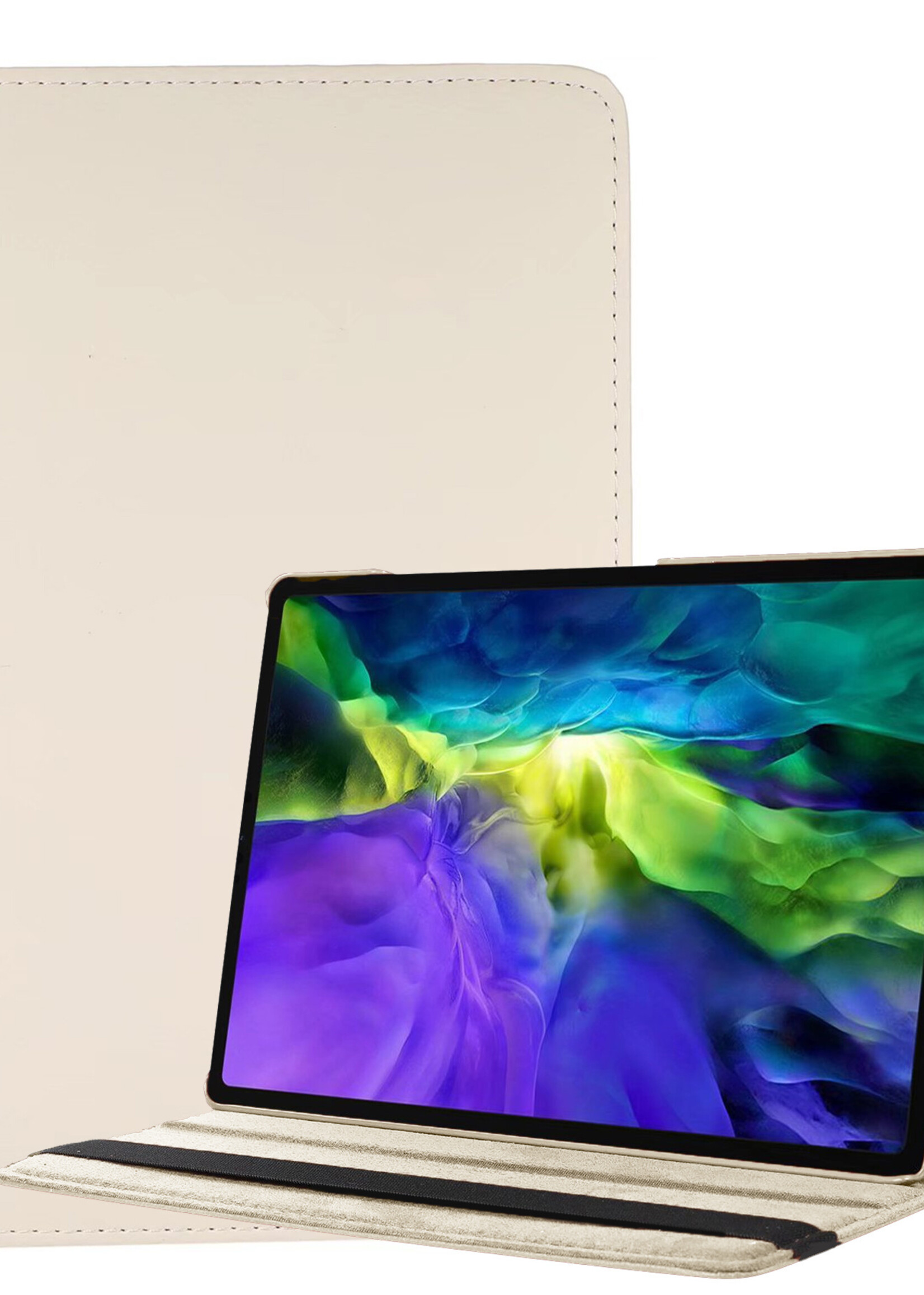 BTH Samsung Tab A8 2021 Hoes Case 360 Draaibare Hoes Cover - Samsung Galaxy Tab A8 2021 Hoesje Draaibaar - Wit