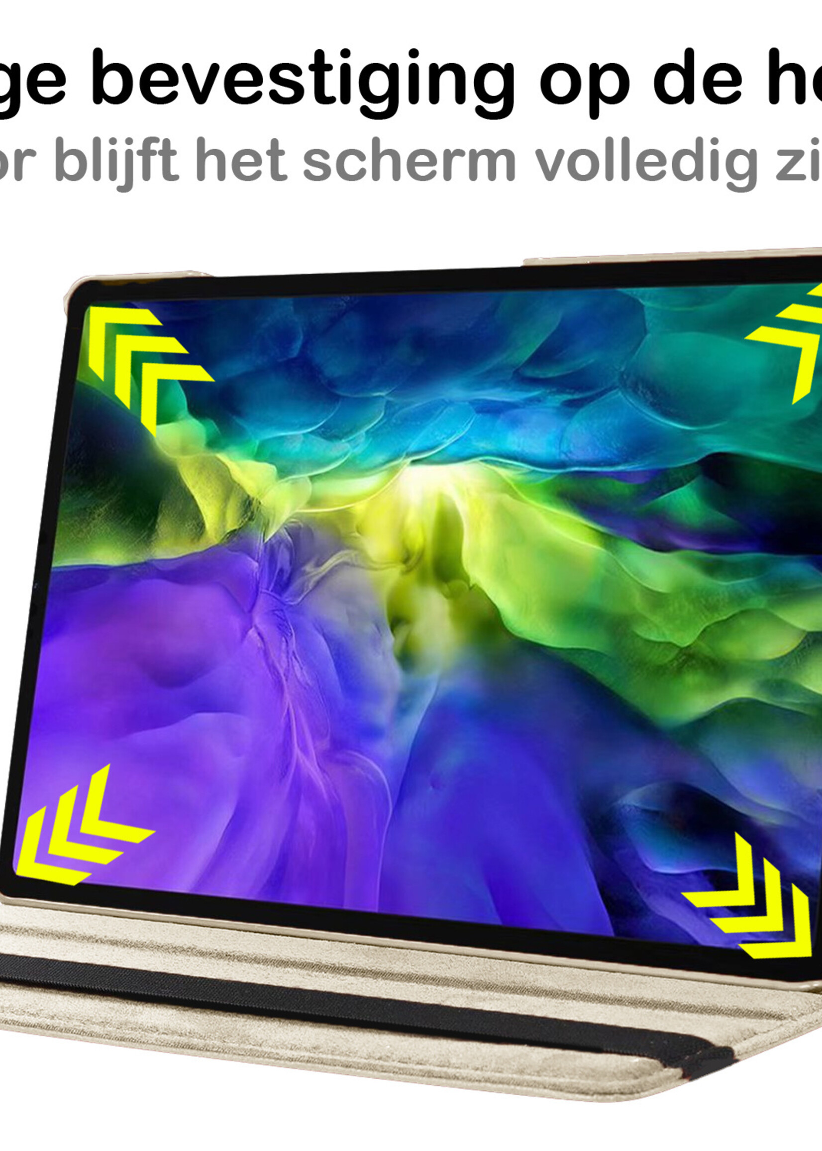 BTH Samsung Tab A8 2021 Hoes Case 360 Draaibare Hoes Cover - Samsung Galaxy Tab A8 2021 Hoesje Draaibaar - Wit